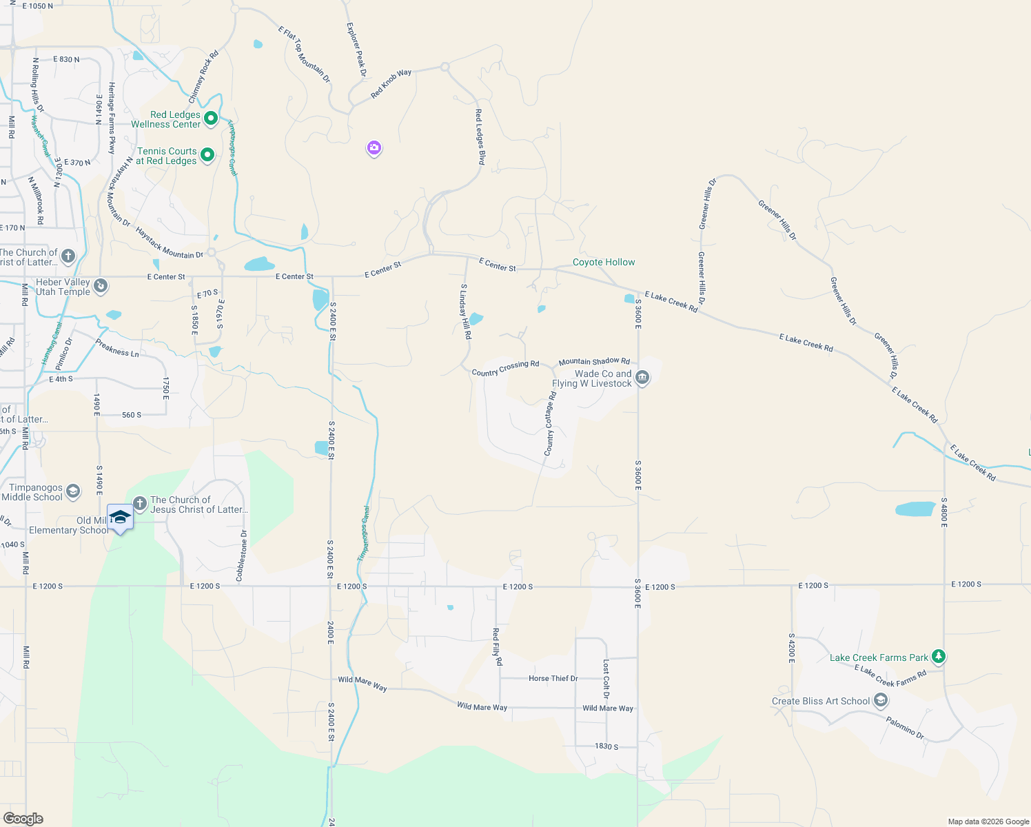 map of restaurants, bars, coffee shops, grocery stores, and more near 3166 King's Crest Court in Heber City
