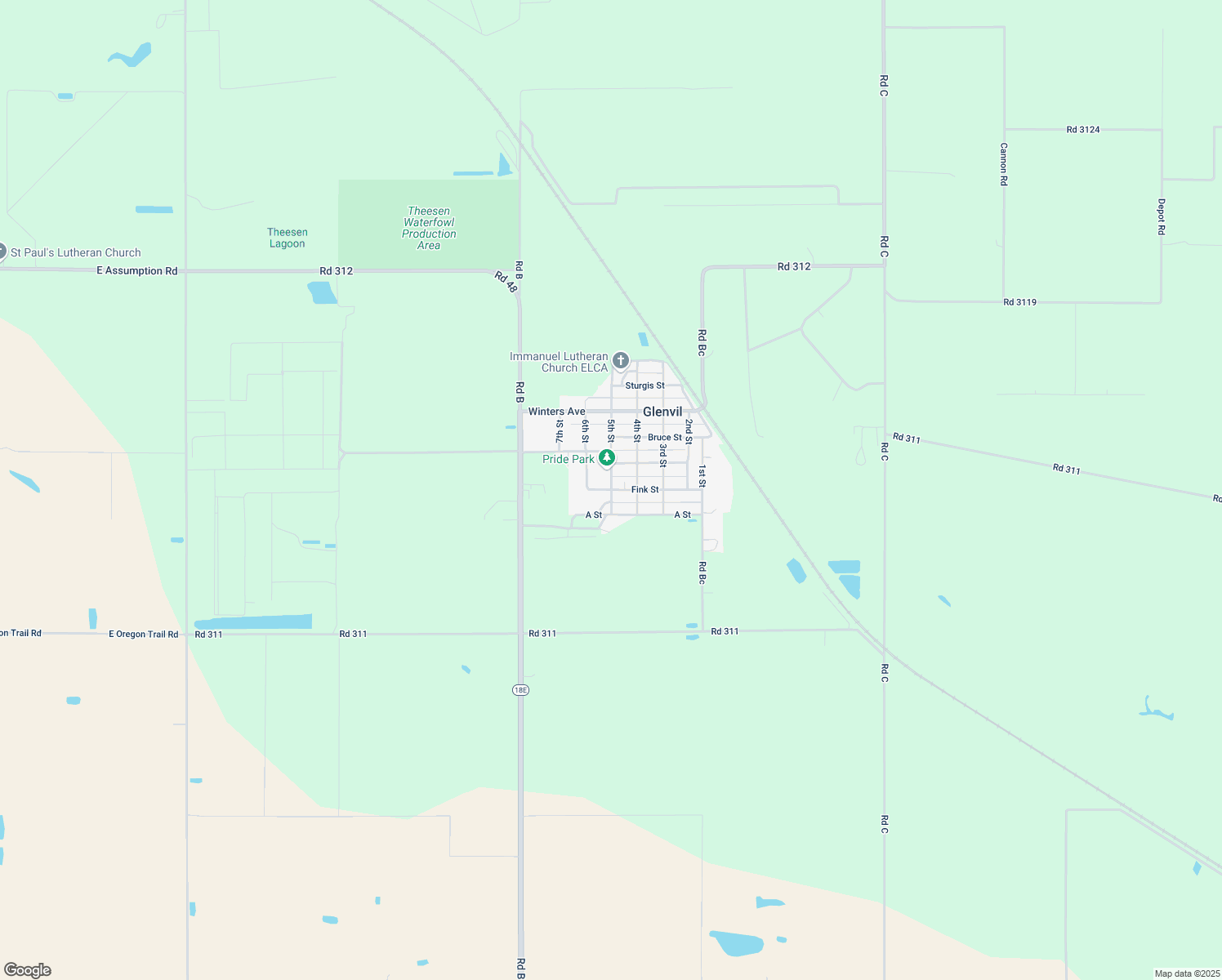 map of restaurants, bars, coffee shops, grocery stores, and more near 599 5th St in Glenvil