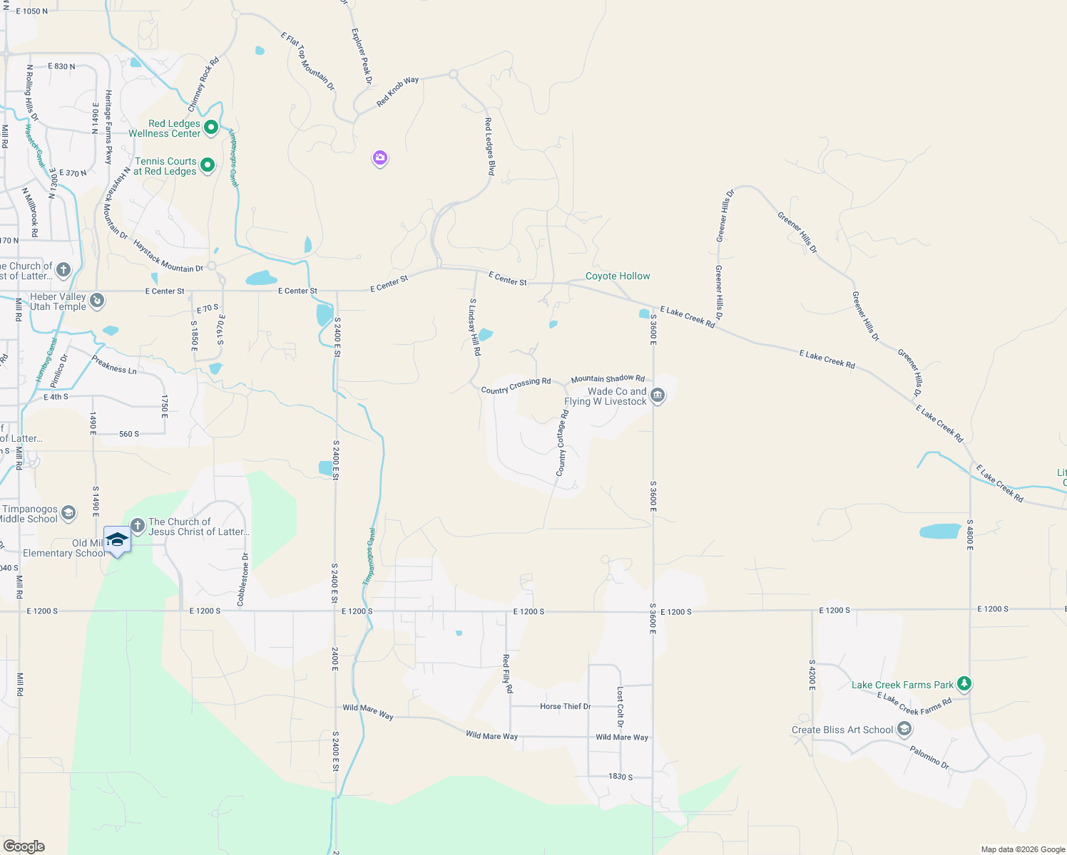 map of restaurants, bars, coffee shops, grocery stores, and more near 3166 King's Crest Court in Heber City