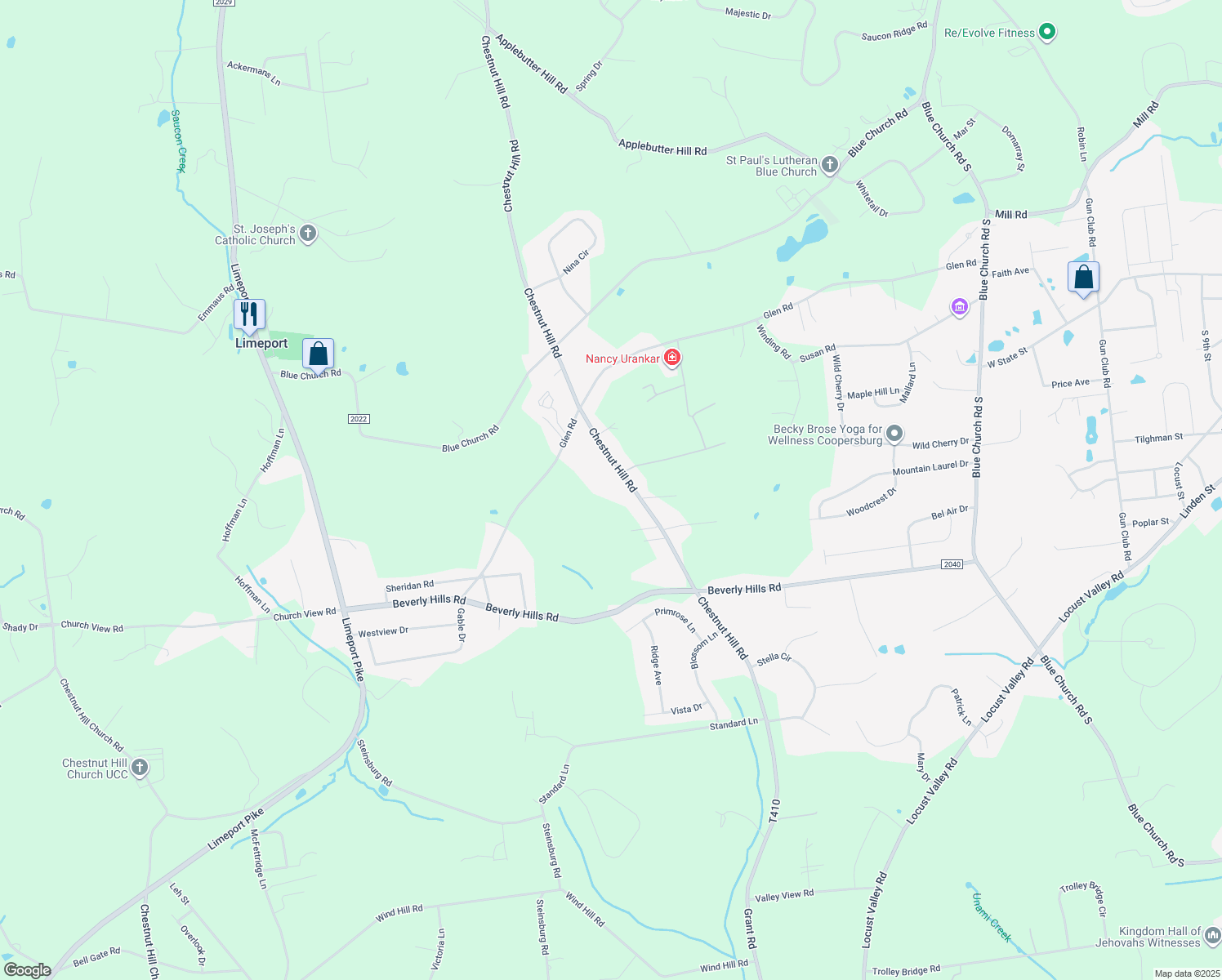 6222 Chestnut Hill Road, Coopersburg PA Walk Score