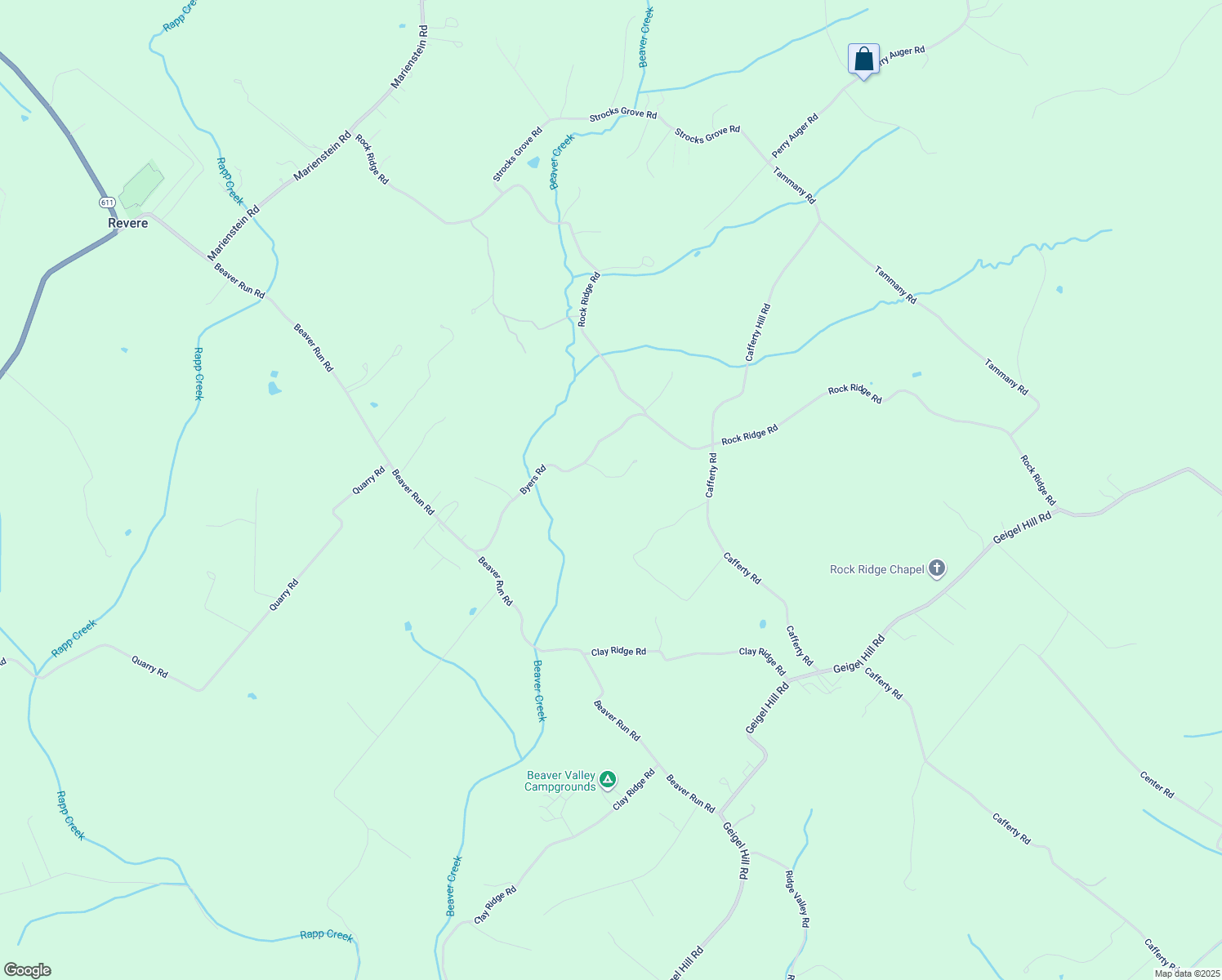 map of restaurants, bars, coffee shops, grocery stores, and more near 10 Granite Way in Ottsville