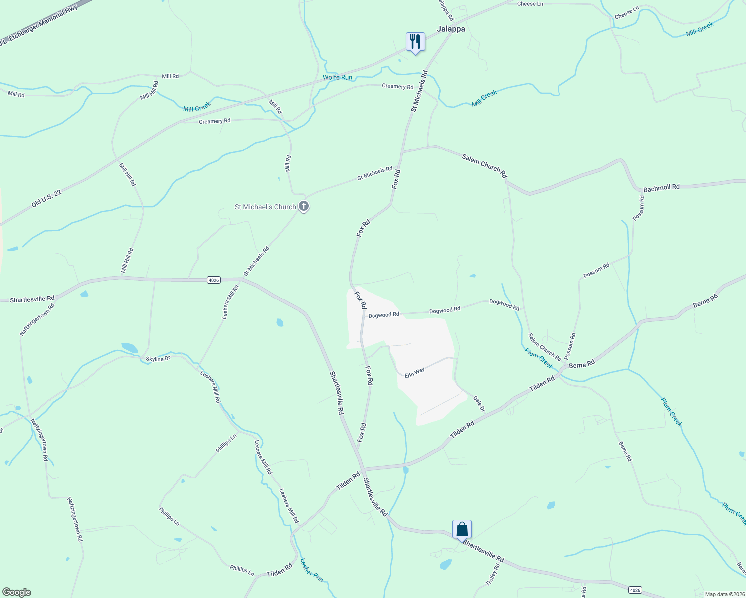 map of restaurants, bars, coffee shops, grocery stores, and more near 6 Dogwood Road in Mohrsville