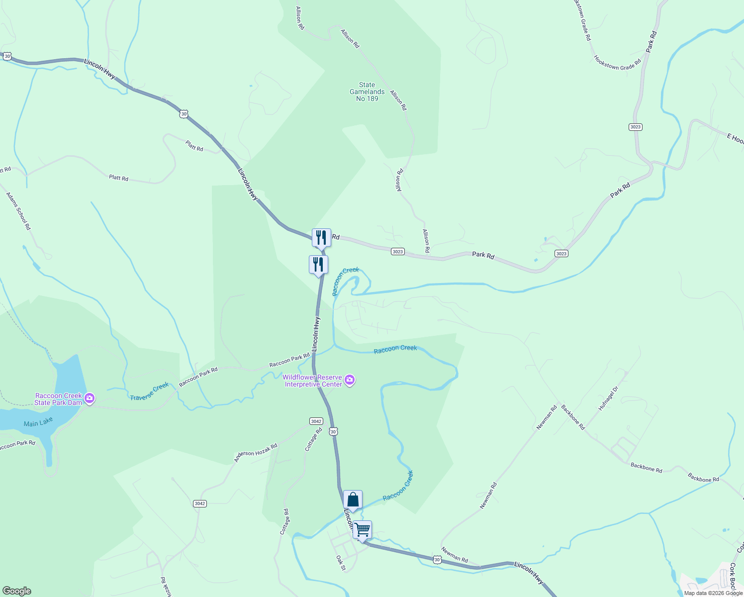 map of restaurants, bars, coffee shops, grocery stores, and more near 554 Backbone Rd in Clinton