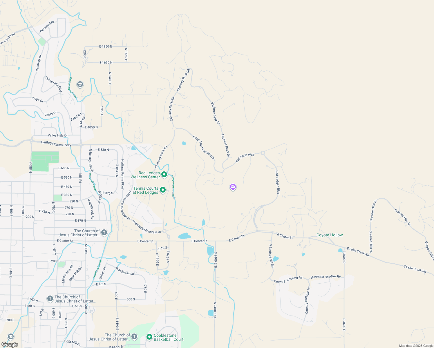 map of restaurants, bars, coffee shops, grocery stores, and more near 2446 East Flat Top Mountain Drive in Heber City