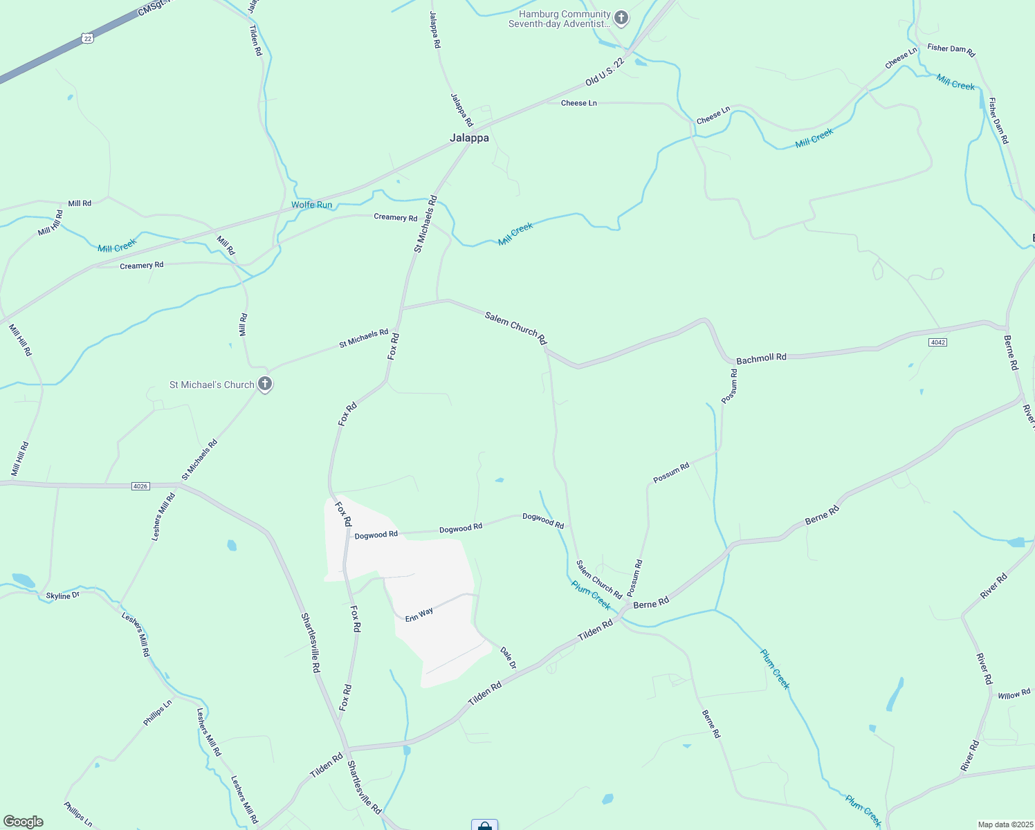 map of restaurants, bars, coffee shops, grocery stores, and more near 72 Dogwood Road in Hamburg