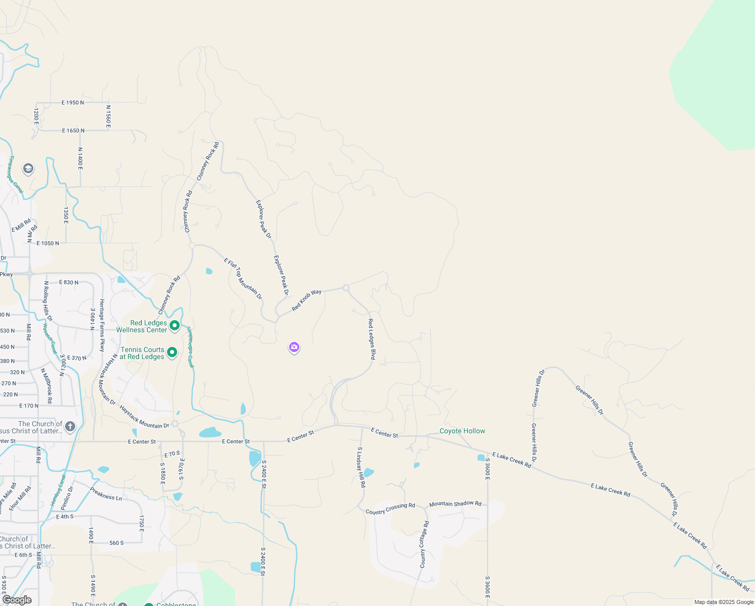 map of restaurants, bars, coffee shops, grocery stores, and more near Pinto Knoll Circle in Heber City
