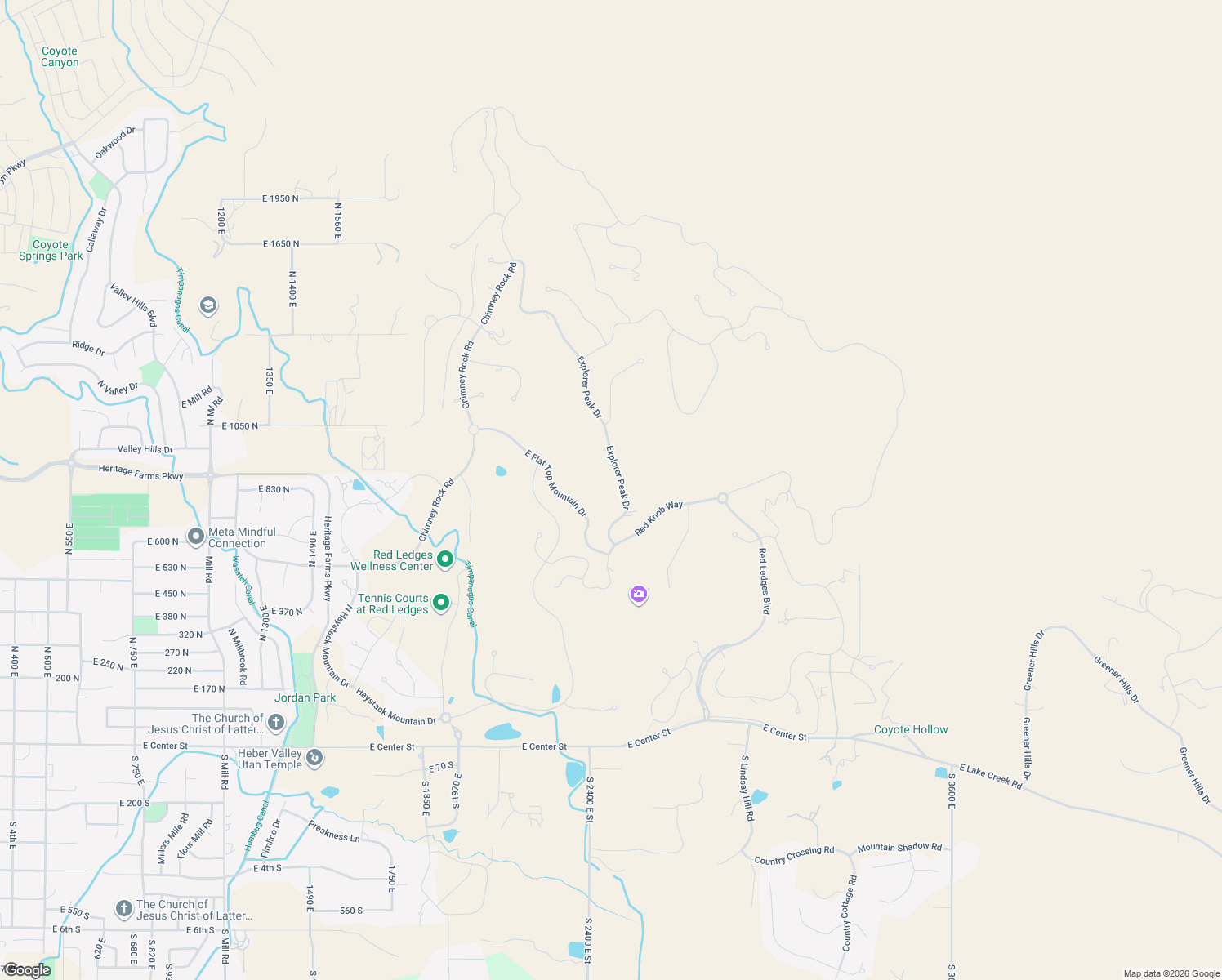 map of restaurants, bars, coffee shops, grocery stores, and more near 831 North Explorer Peak in Heber City