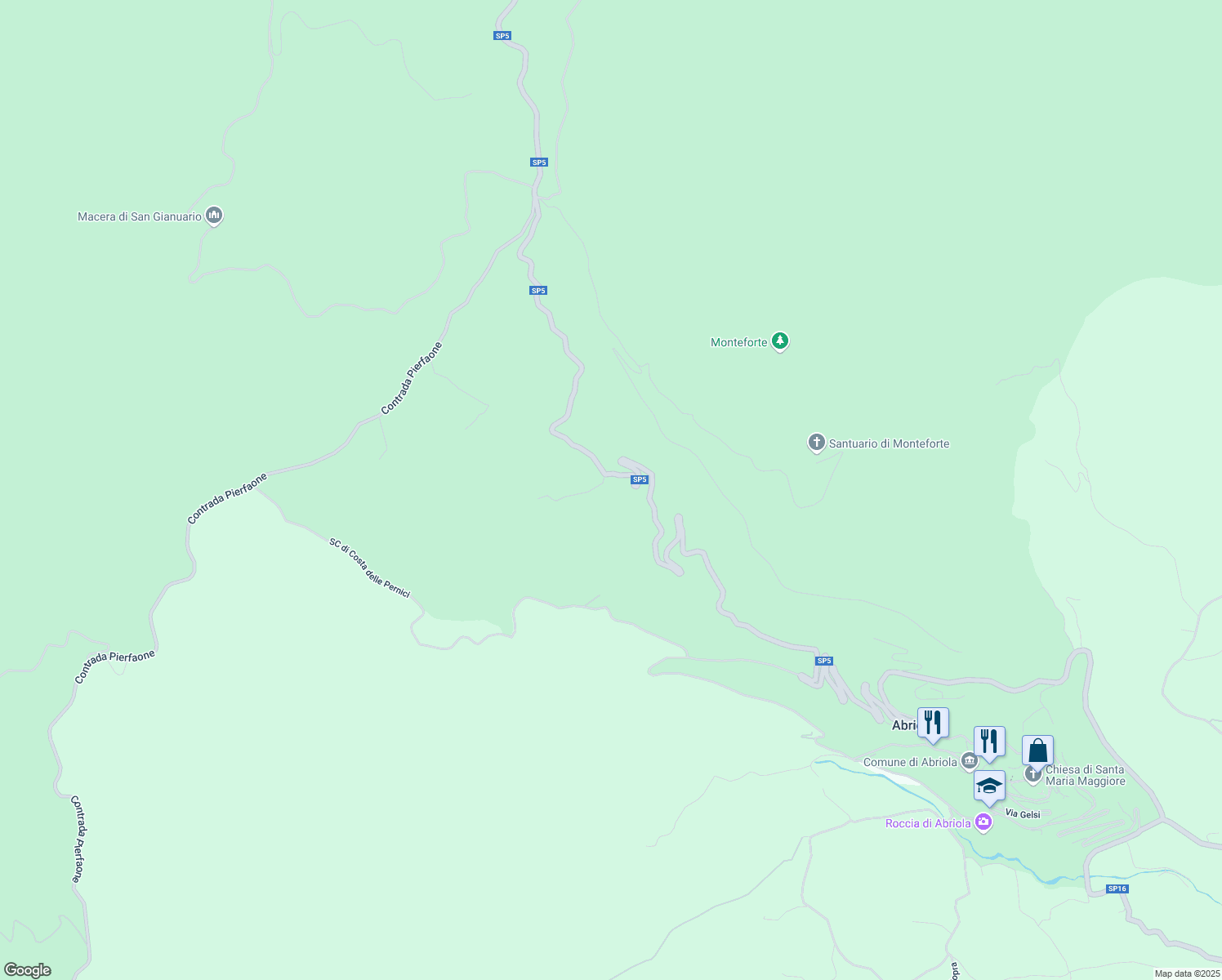 map of restaurants, bars, coffee shops, grocery stores, and more near in Province of Potenza