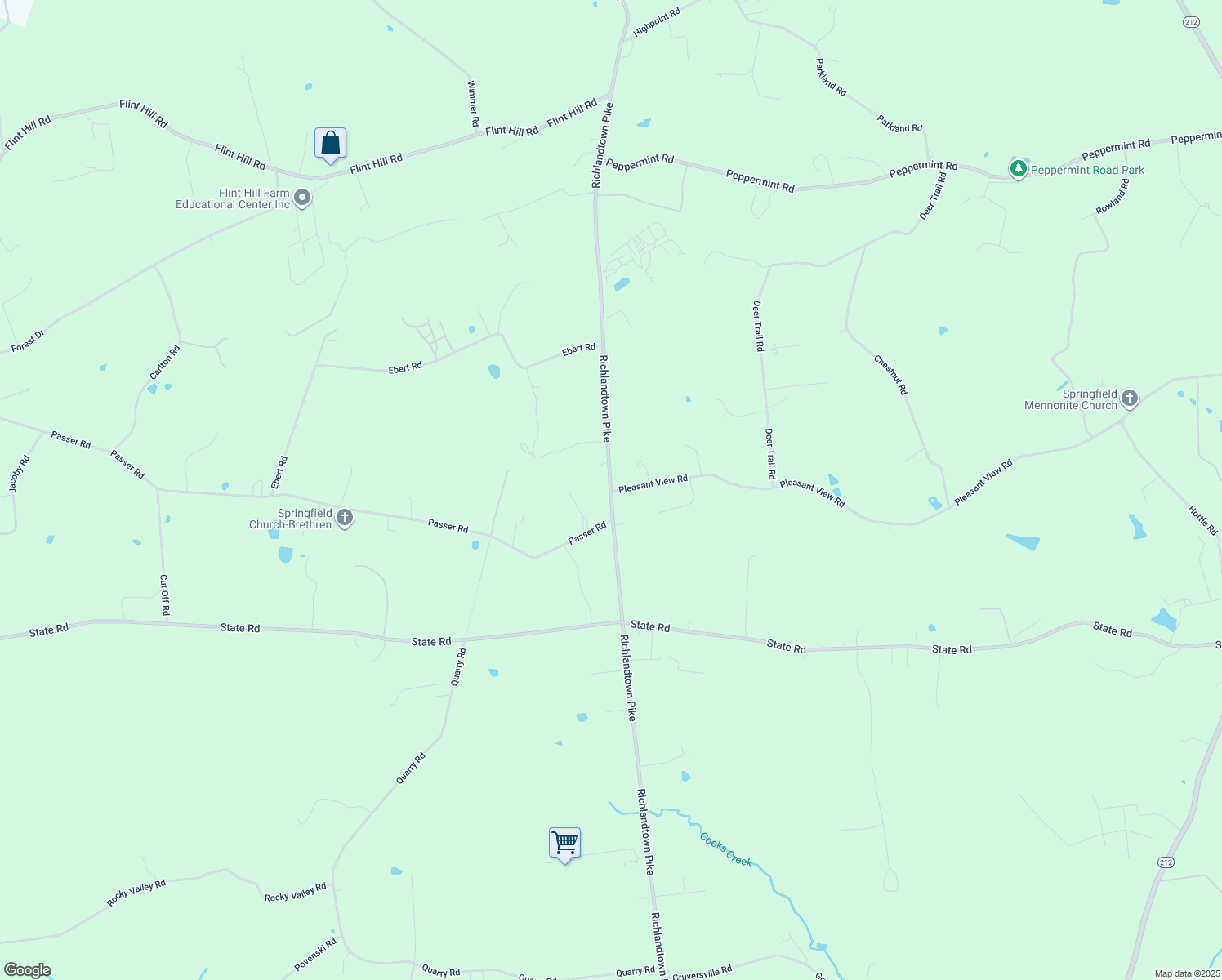 map of restaurants, bars, coffee shops, grocery stores, and more near 2296 Richlandtown Pike in Coopersburg