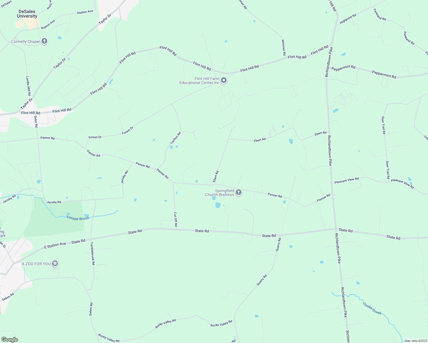 map of restaurants, bars, coffee shops, grocery stores, and more near 743 Ebert Road in Coopersburg