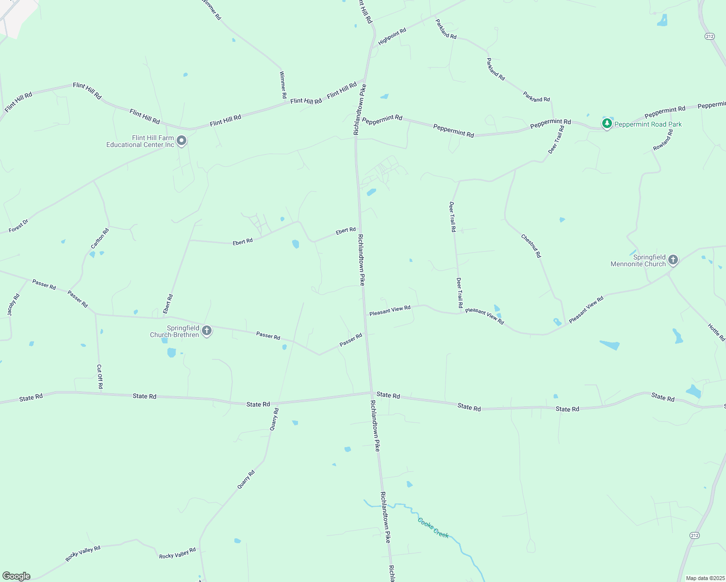 map of restaurants, bars, coffee shops, grocery stores, and more near 2512 Richlandtown Pike in Coopersburg