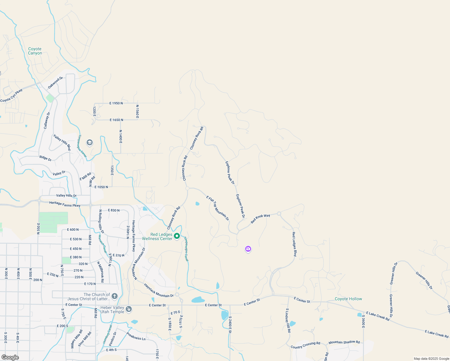 map of restaurants, bars, coffee shops, grocery stores, and more near 1097 Explorer Peak Drive in Heber City