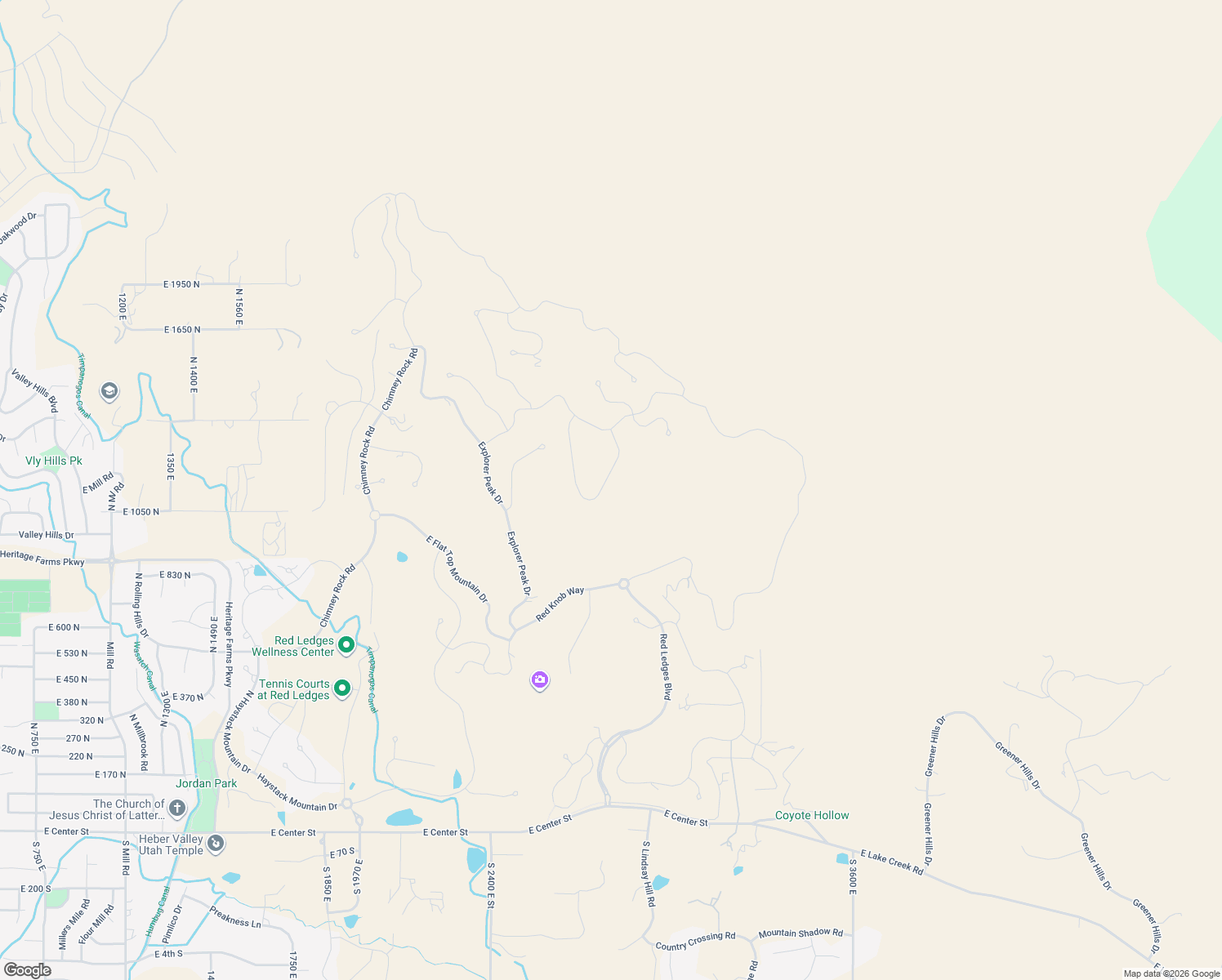map of restaurants, bars, coffee shops, grocery stores, and more near 1254 Explorer Peak Drive in Heber City