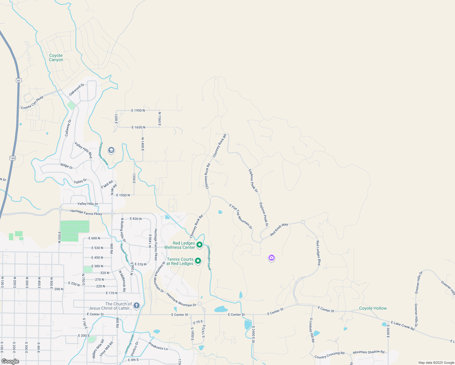 map of restaurants, bars, coffee shops, grocery stores, and more near 2157 East Notch Mountain Circle in Heber City