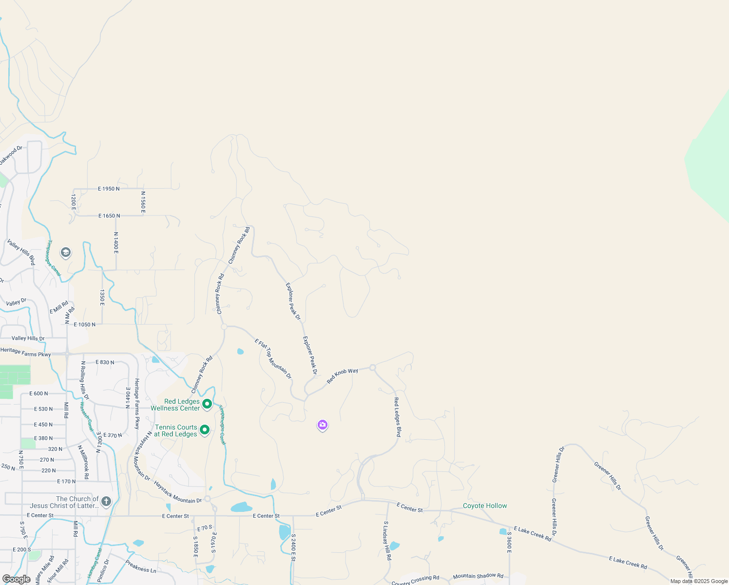 map of restaurants, bars, coffee shops, grocery stores, and more near 2756 East Granite Peak in Heber City
