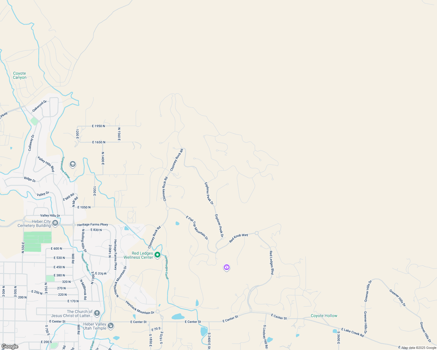 map of restaurants, bars, coffee shops, grocery stores, and more near 2482 East Boulder Top Way in Heber City