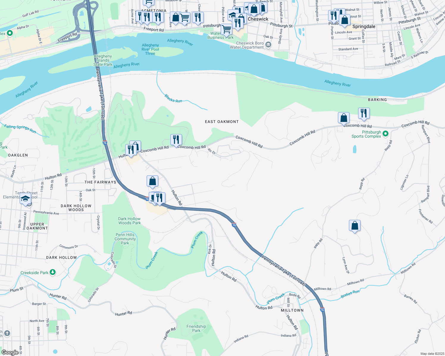 map of restaurants, bars, coffee shops, grocery stores, and more near 111 Ridgemead Fields Drive in Verona
