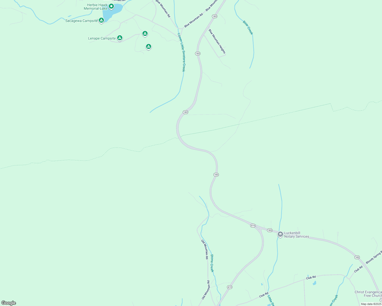 map of restaurants, bars, coffee shops, grocery stores, and more near 7280 Pennsylvania 183 in Bethel