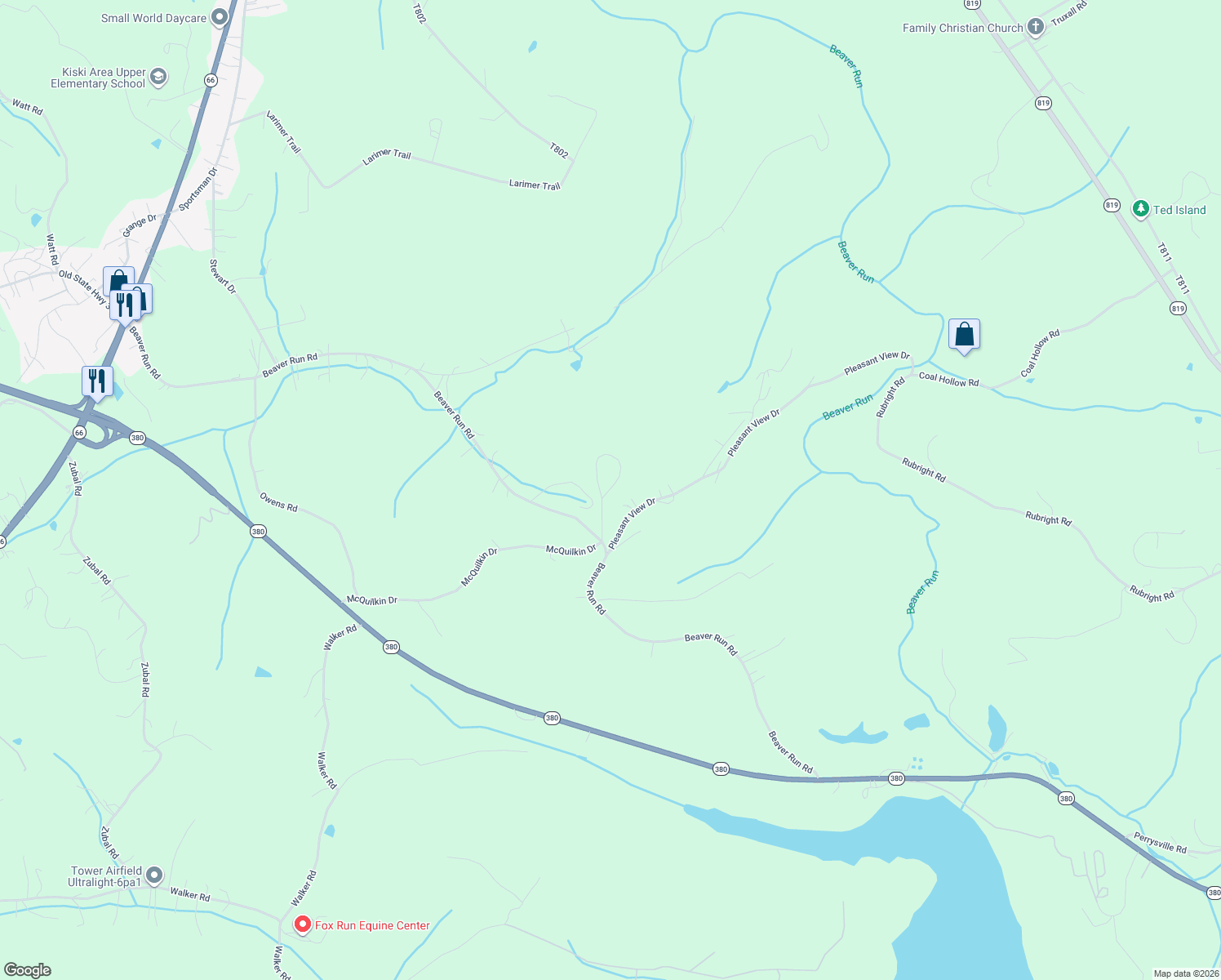 map of restaurants, bars, coffee shops, grocery stores, and more near 538 Pleasant View Drive in Apollo