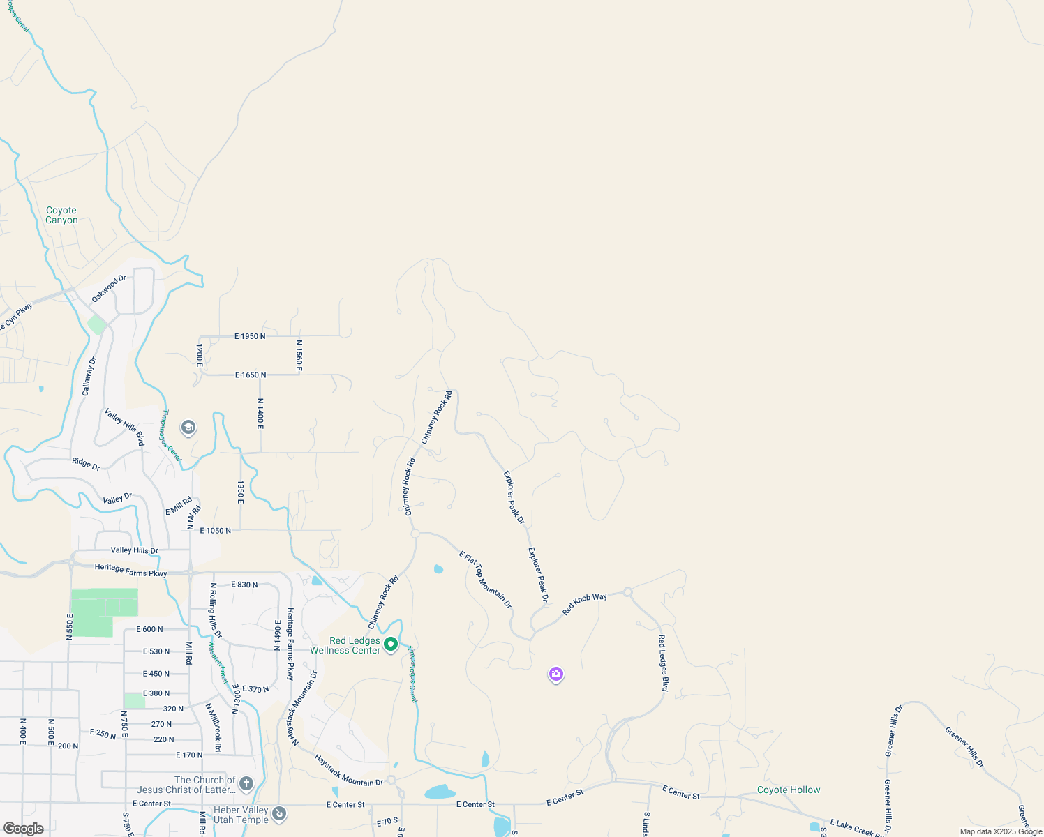 map of restaurants, bars, coffee shops, grocery stores, and more near 1465 A1 Peak Drive in Heber City