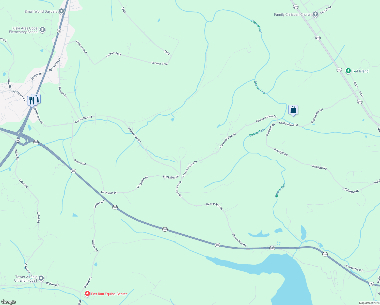 map of restaurants, bars, coffee shops, grocery stores, and more near 538 Pleasant View Drive in Apollo