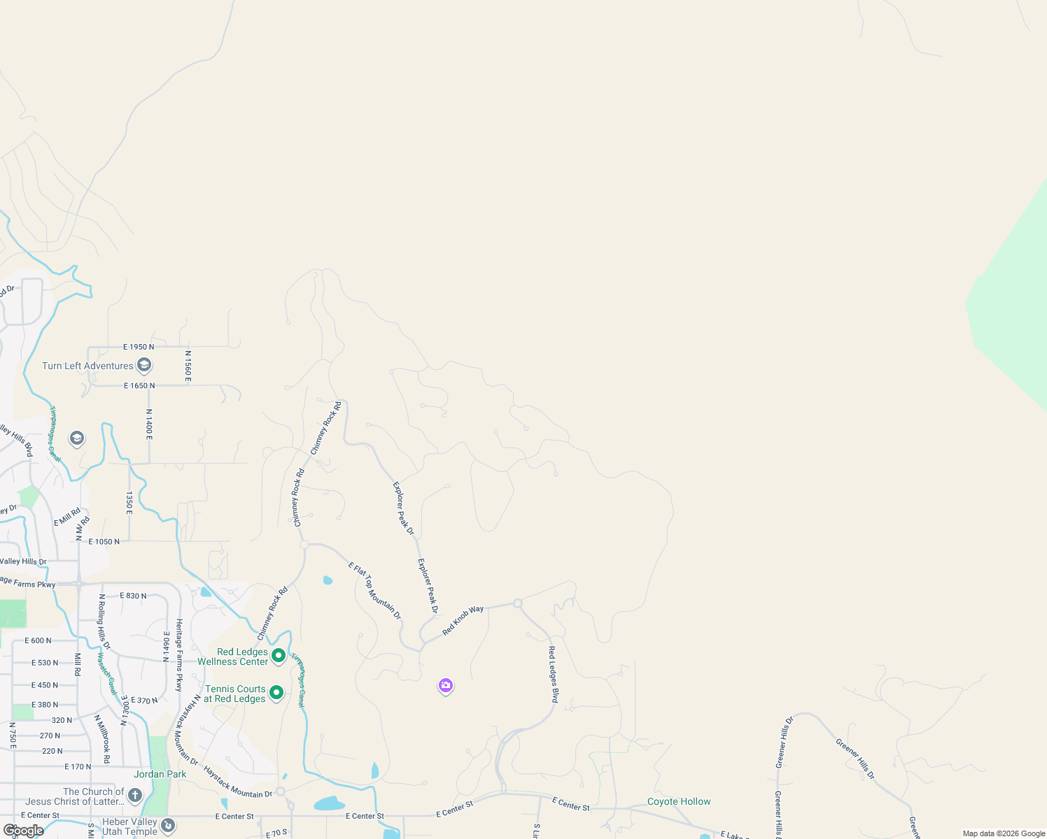 map of restaurants, bars, coffee shops, grocery stores, and more near Boulder Top Mountain in Heber City