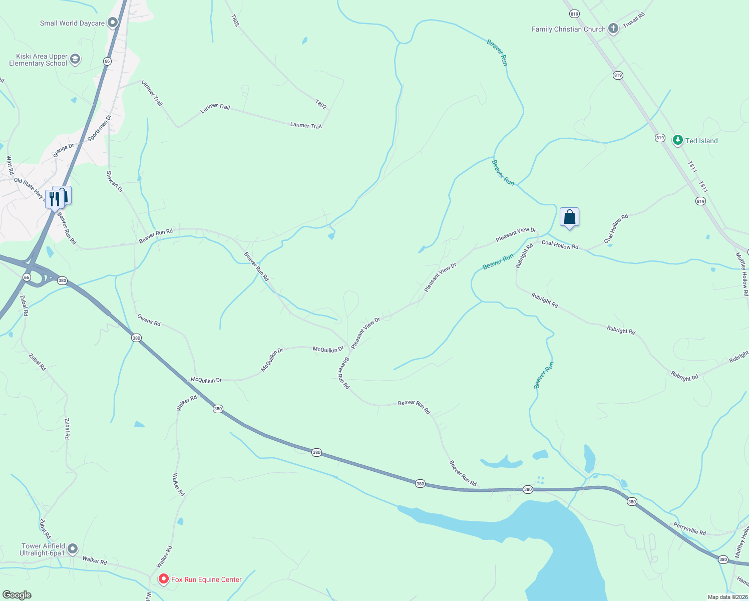 map of restaurants, bars, coffee shops, grocery stores, and more near 538 Pleasant View Drive in Apollo