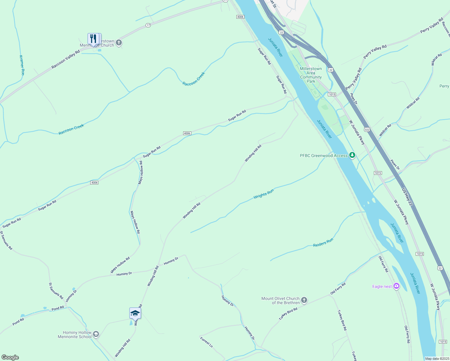 map of restaurants, bars, coffee shops, grocery stores, and more near 1904 Winding Hill Rd in Newport