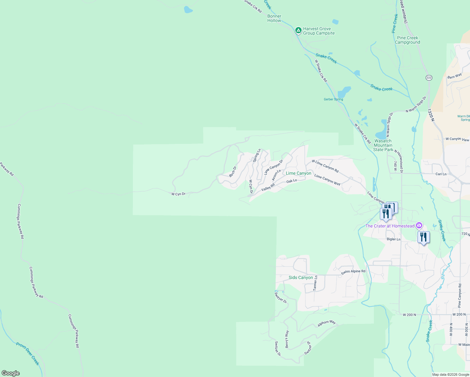 map of restaurants, bars, coffee shops, grocery stores, and more near 1883 West Sage Circle in Midway