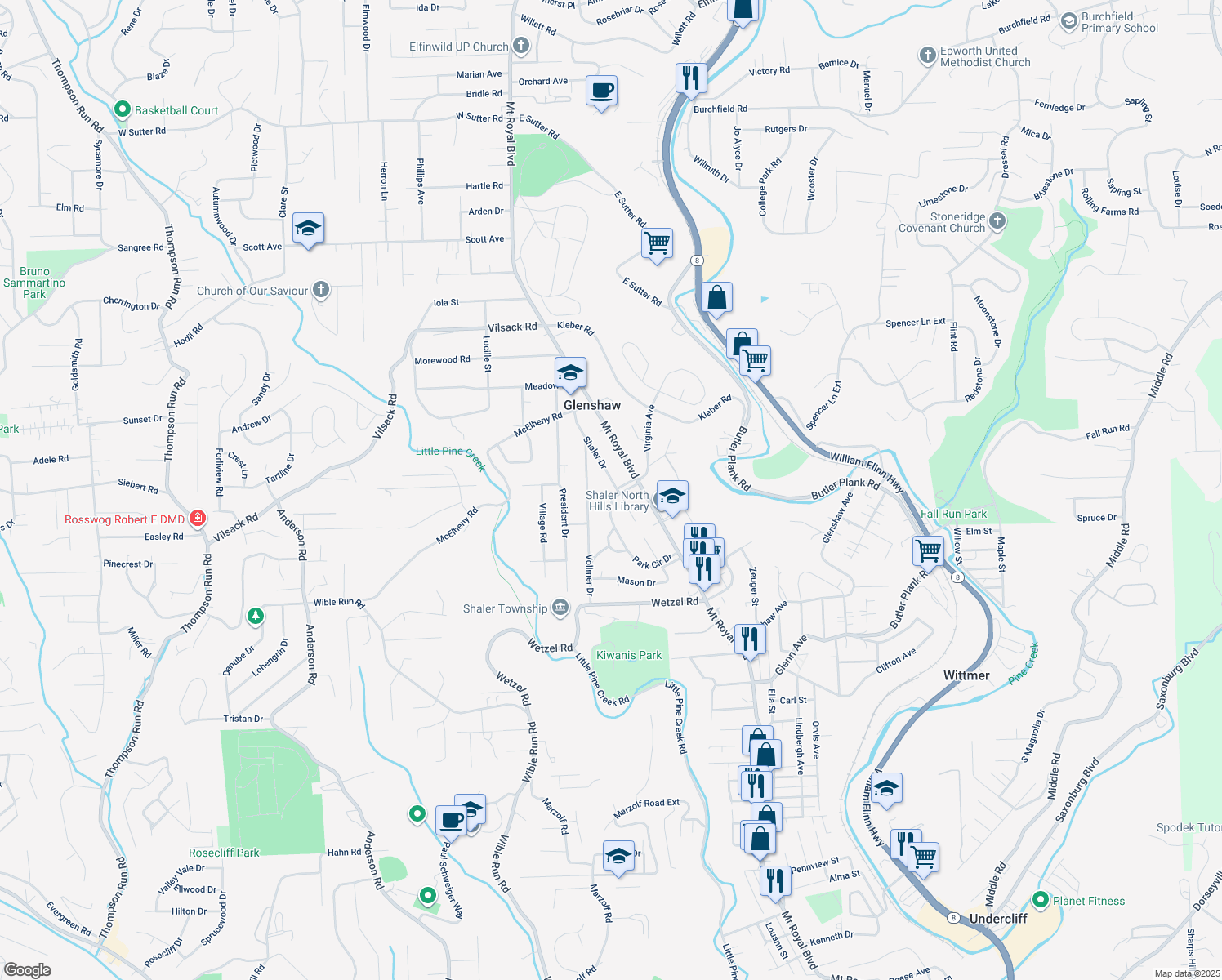 1901 Shaler Drive, Glenshaw PA Walk Score