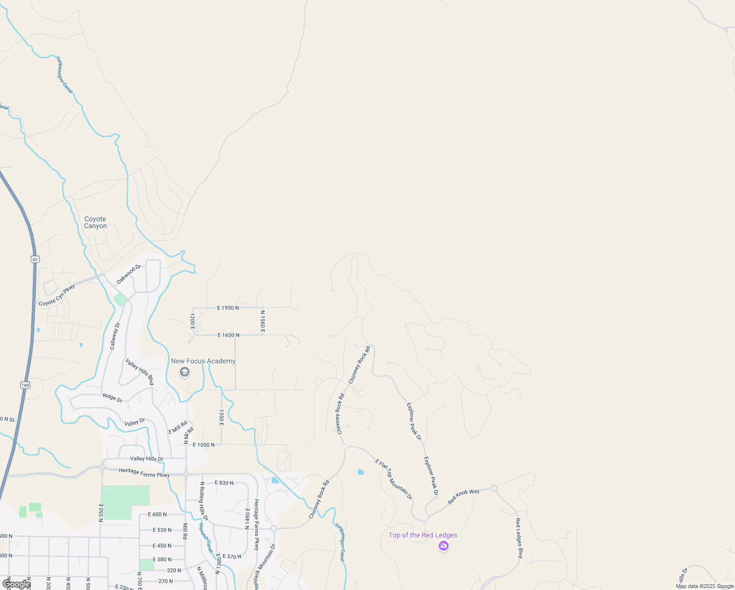 map of restaurants, bars, coffee shops, grocery stores, and more near 1878 Chimney Rock Road in Heber City