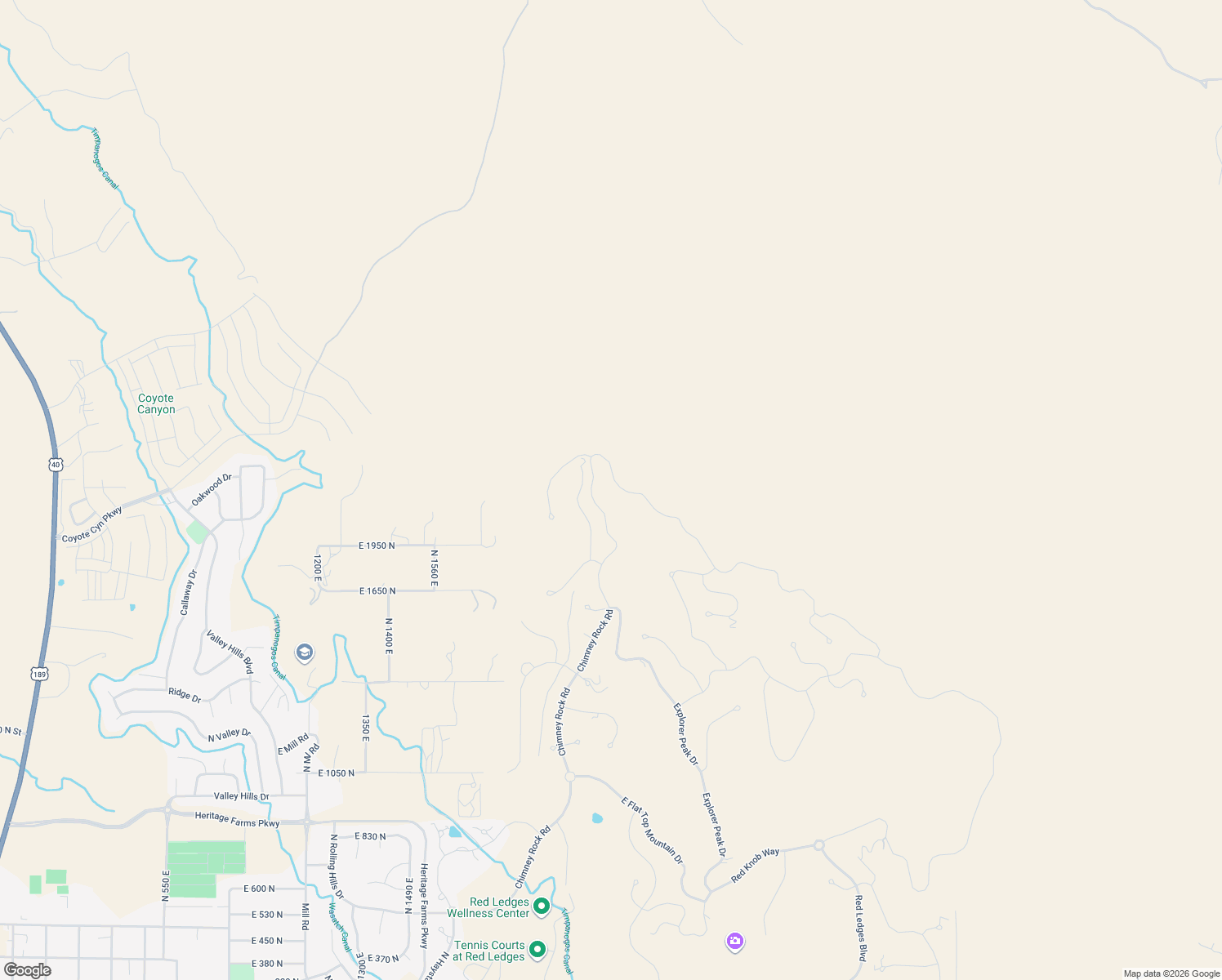 map of restaurants, bars, coffee shops, grocery stores, and more near 2182 La Sal Peak Drive in Heber City