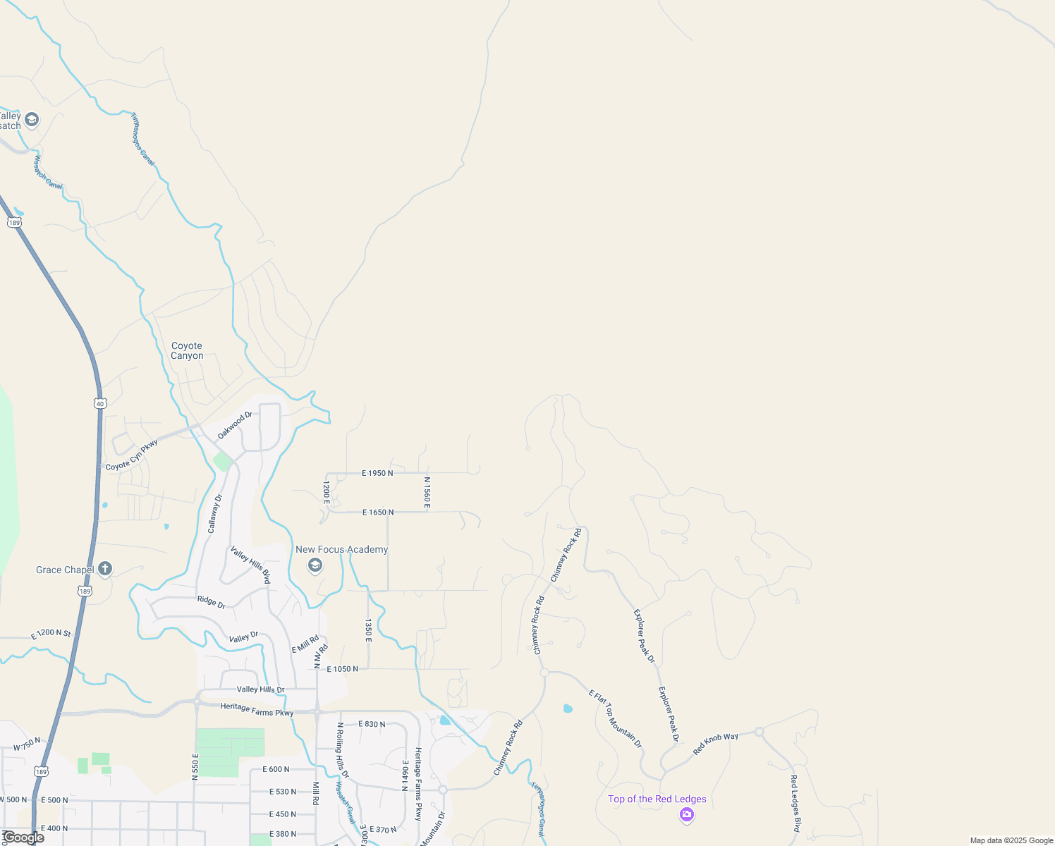 map of restaurants, bars, coffee shops, grocery stores, and more near 1964 Lookout Peak Circle in Heber City