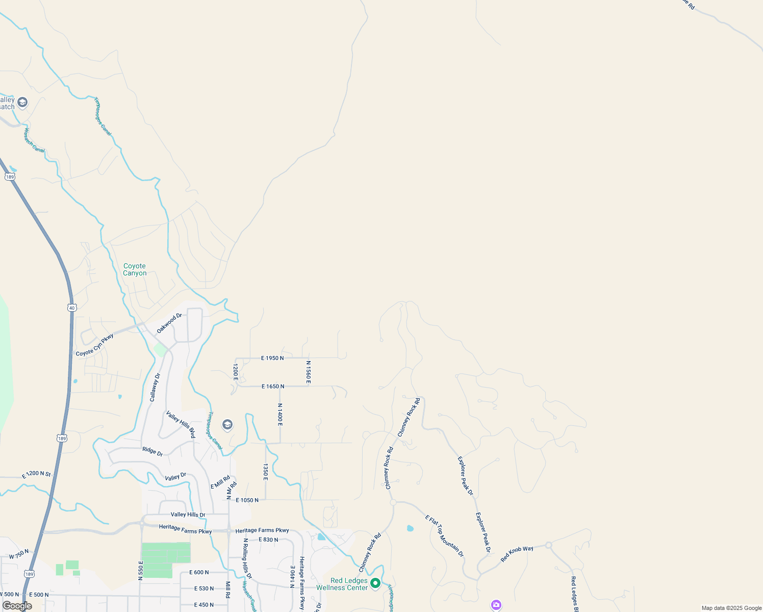 map of restaurants, bars, coffee shops, grocery stores, and more near 2005 Lookout Peak Circle in Heber City