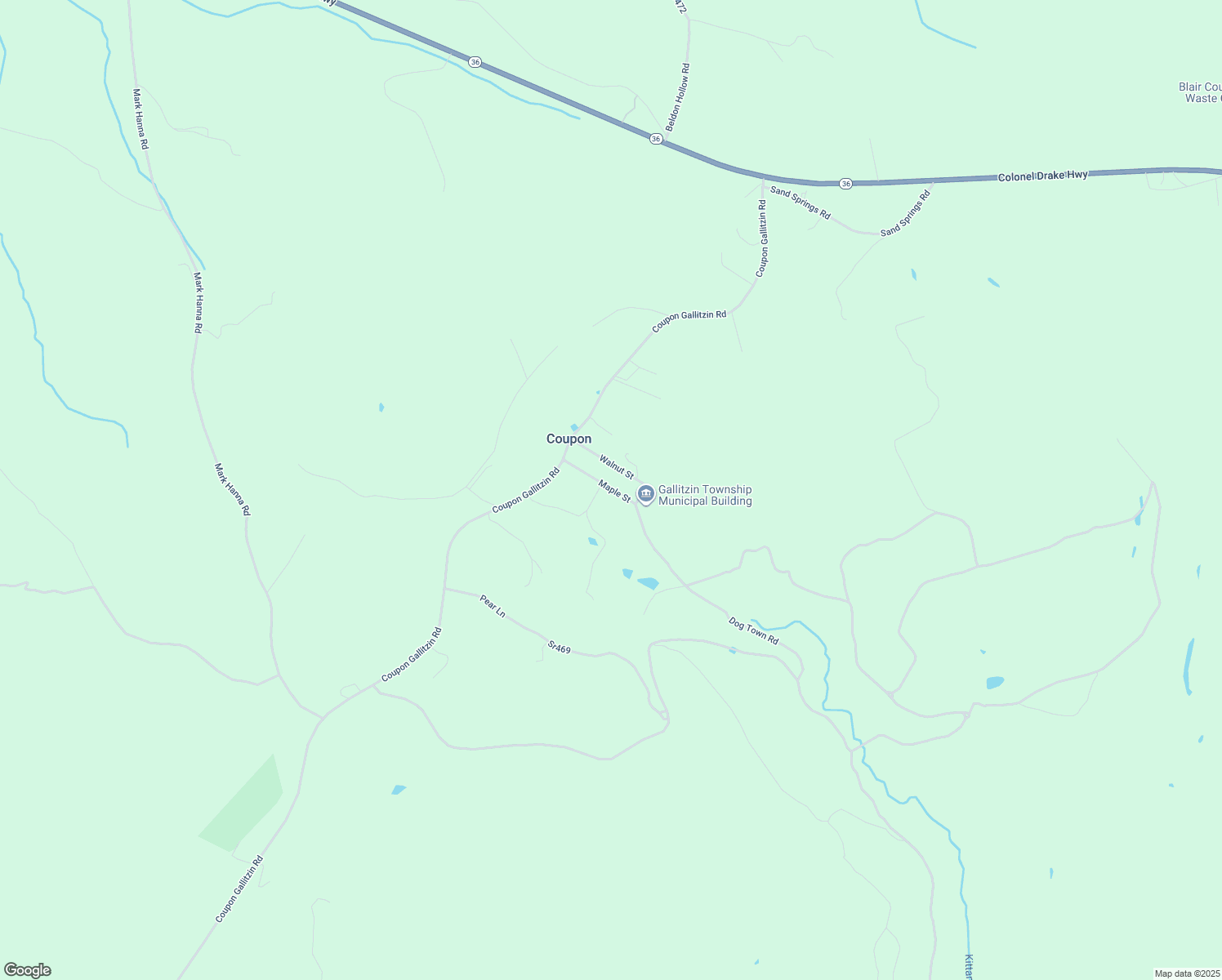 map of restaurants, bars, coffee shops, grocery stores, and more near 305 Maple Street in Coupon