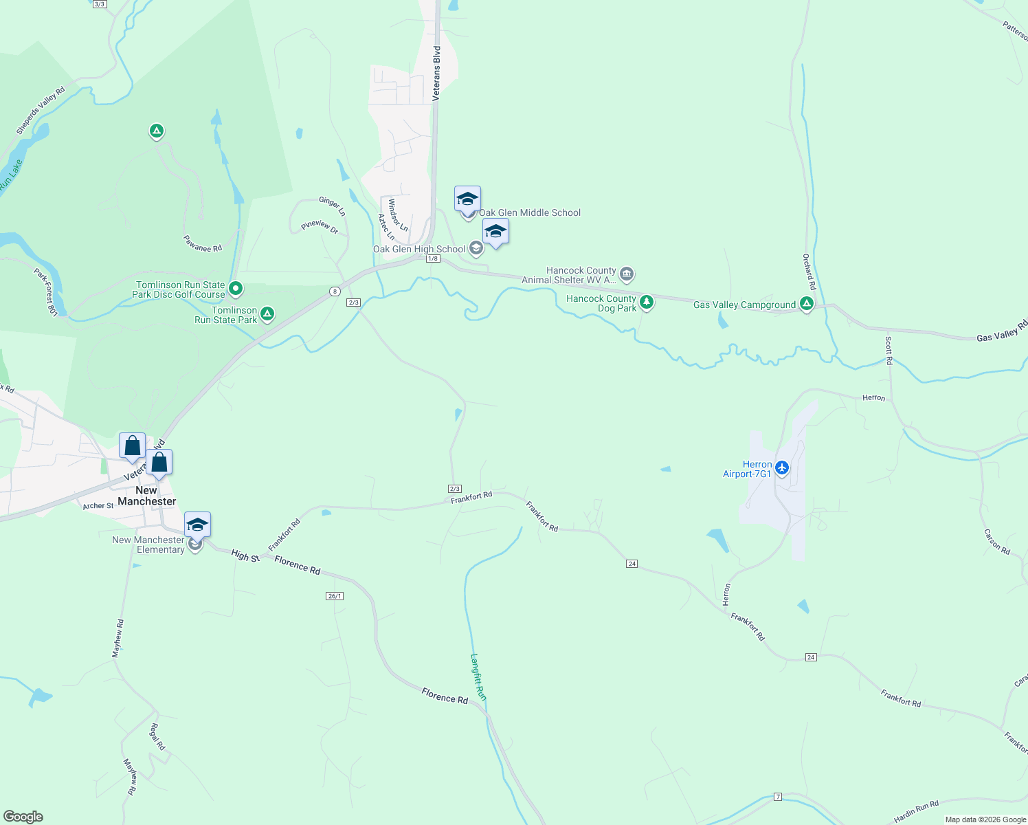 map of restaurants, bars, coffee shops, grocery stores, and more near 125 Eagle Rock Lane in New Cumberland