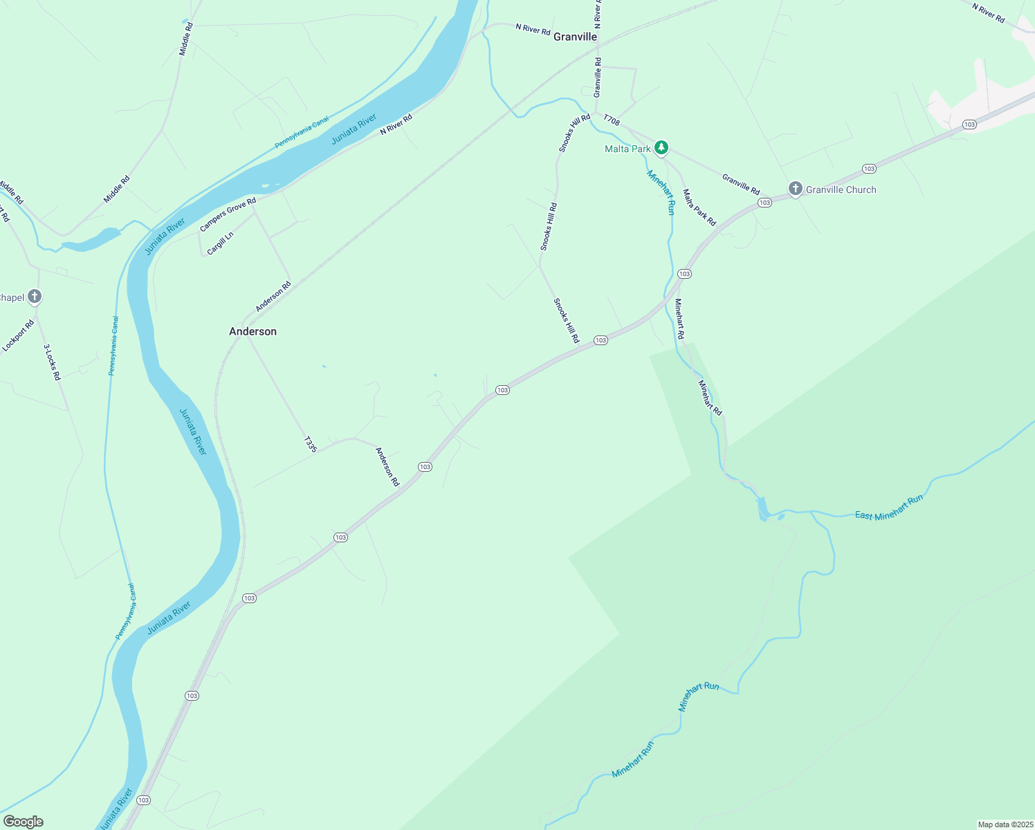 map of restaurants, bars, coffee shops, grocery stores, and more near 3582 Pennsylvania 103 in Lewistown