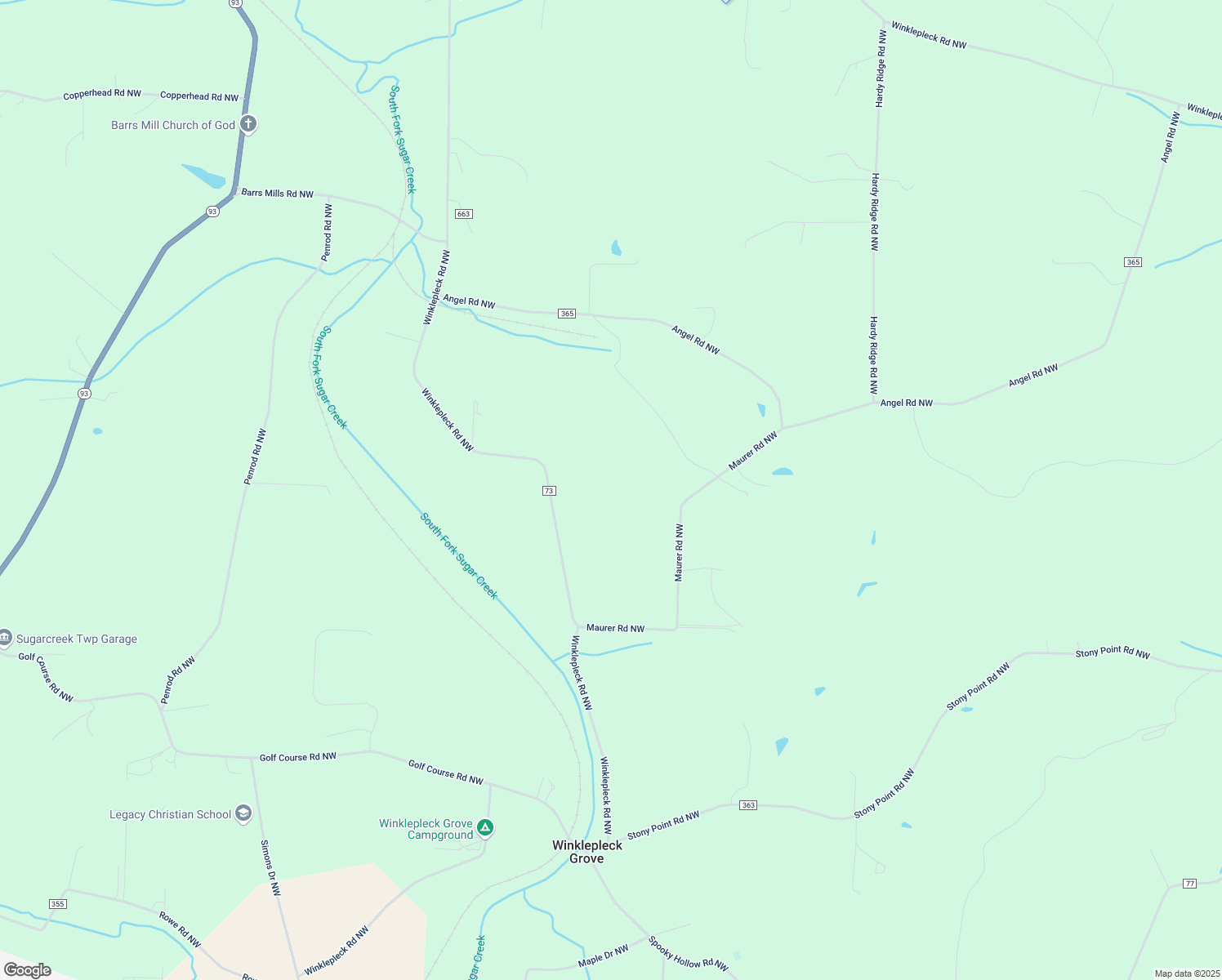 map of restaurants, bars, coffee shops, grocery stores, and more near 3833 Winklepleck Road Northwest in Sugarcreek