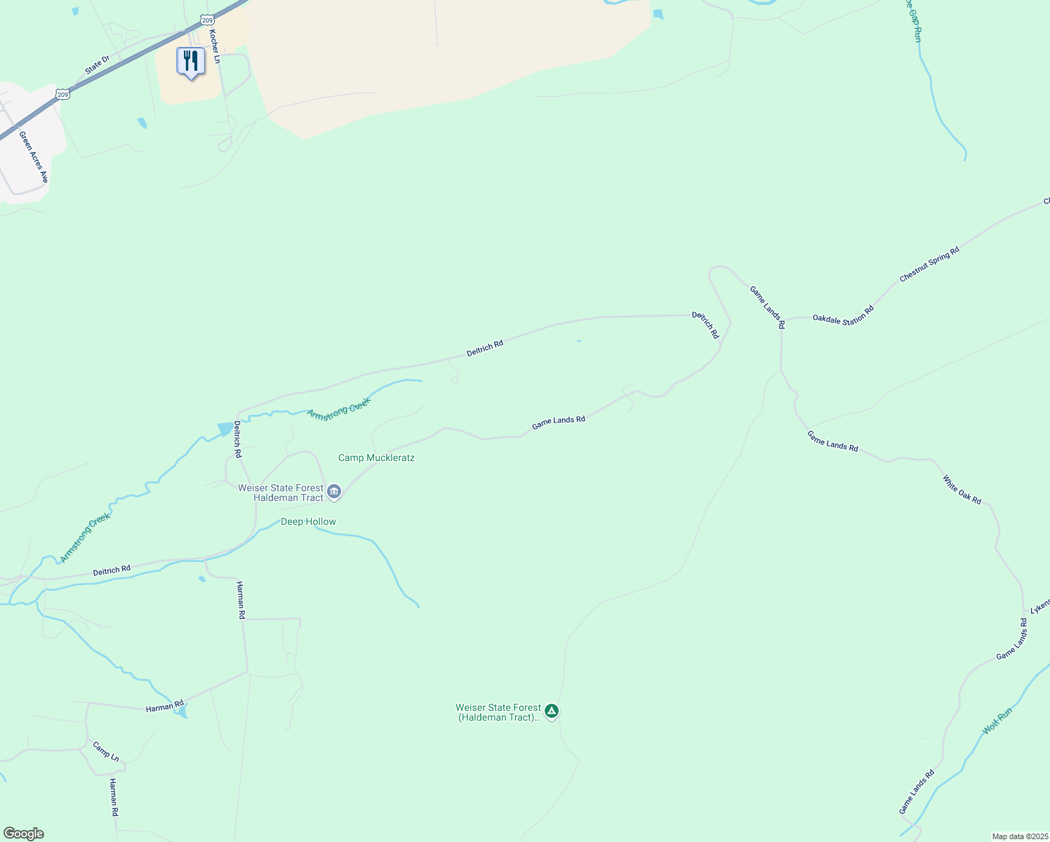 map of restaurants, bars, coffee shops, grocery stores, and more near 2540 White Oak Road in Halifax