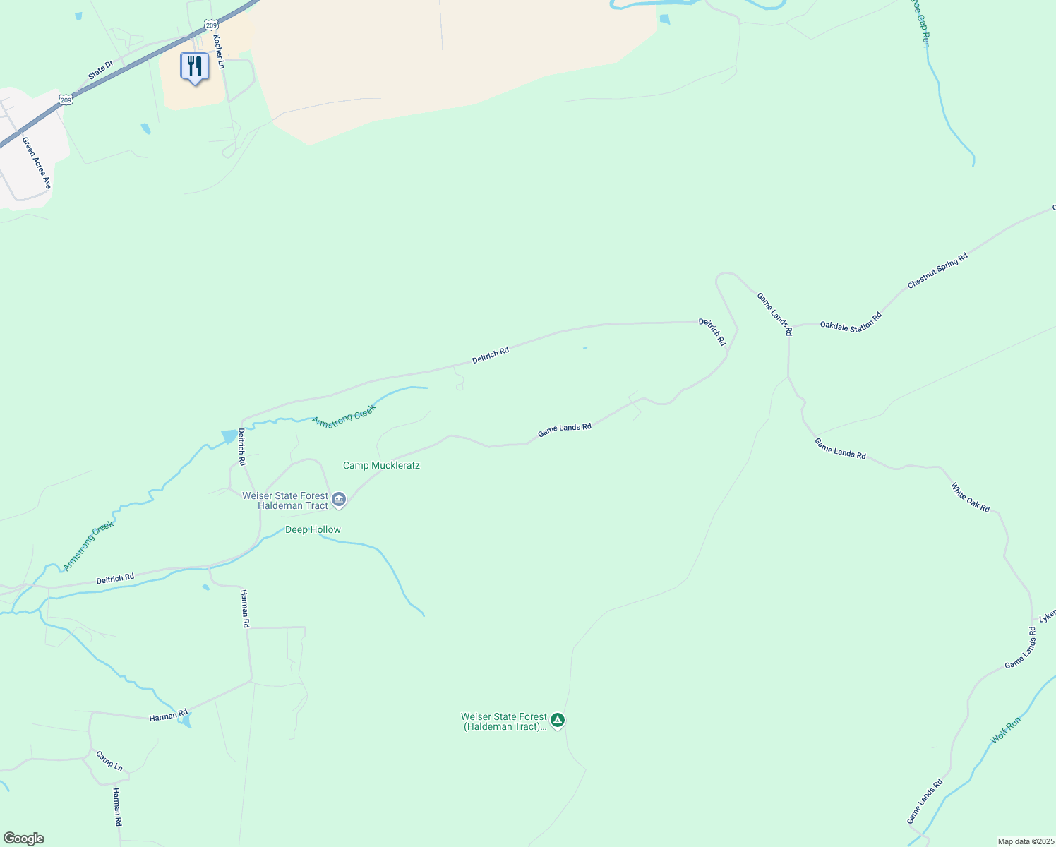 map of restaurants, bars, coffee shops, grocery stores, and more near 2540 White Oak Road in Halifax