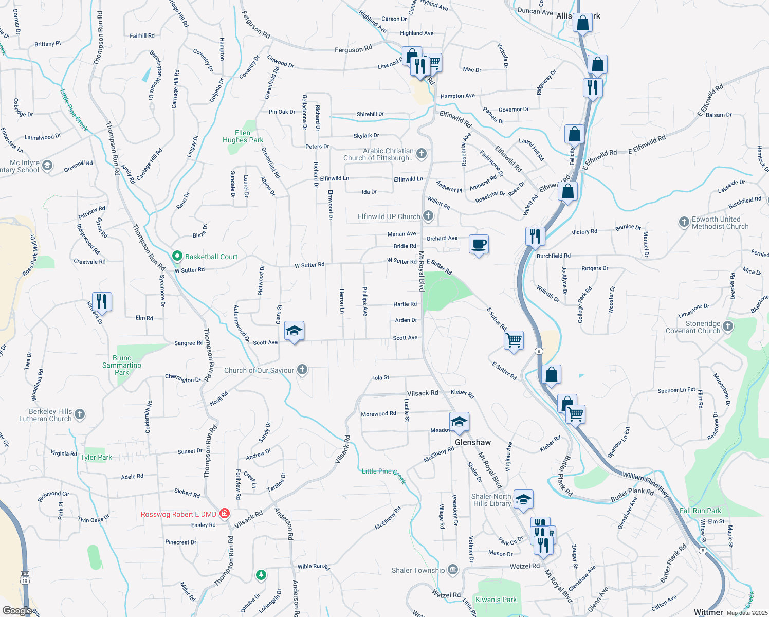 123 Hartle Road, Glenshaw PA Walk Score