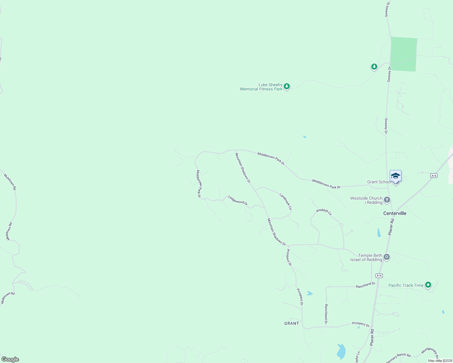 map of restaurants, bars, coffee shops, grocery stores, and more near 15202 Ledgewood Drive in Redding