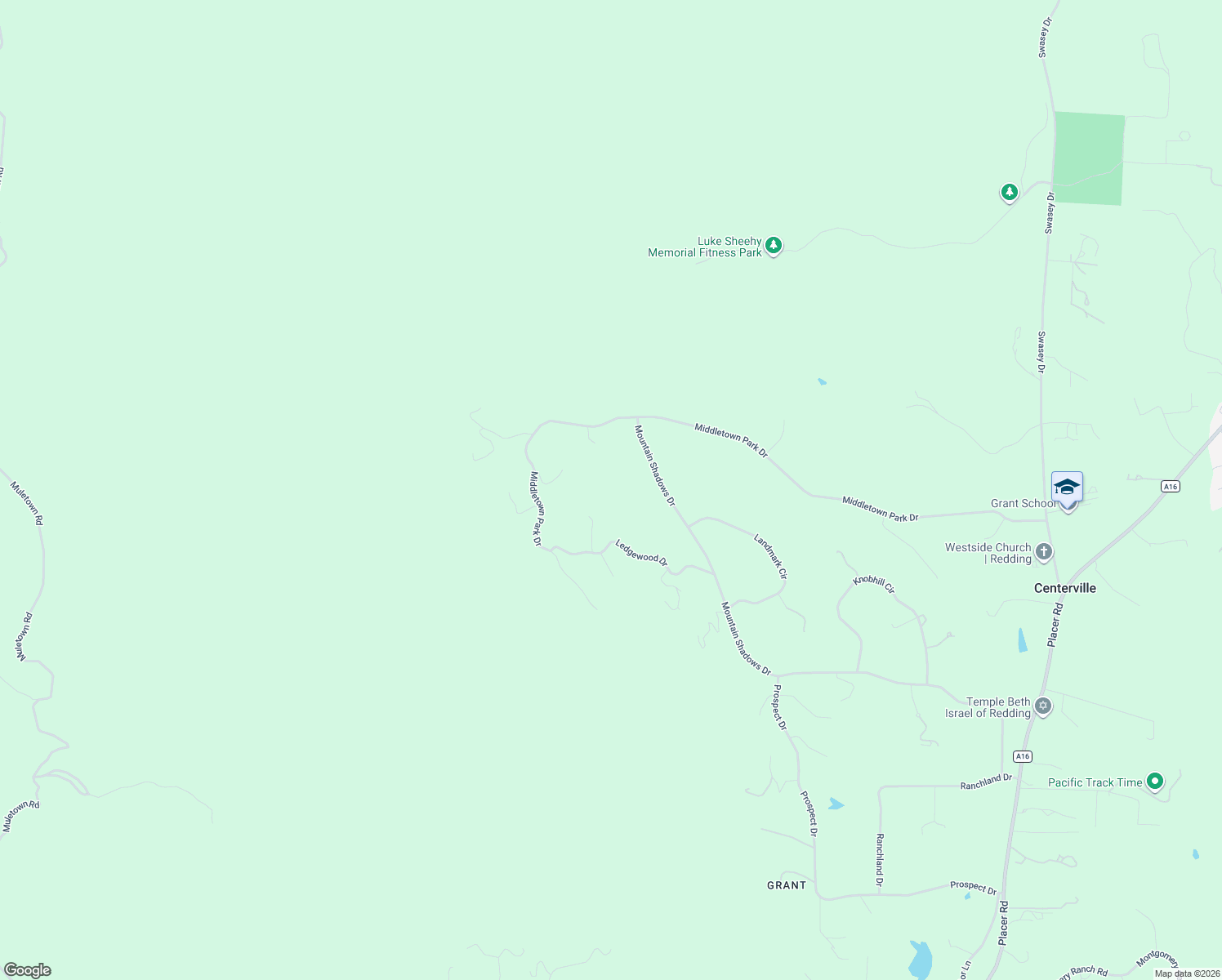 map of restaurants, bars, coffee shops, grocery stores, and more near 15202 Ledgewood Drive in Redding
