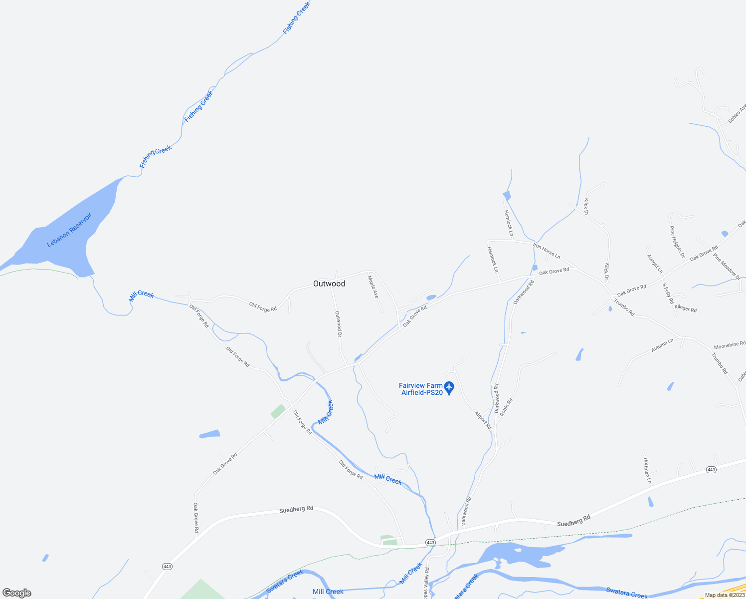 map of restaurants, bars, coffee shops, grocery stores, and more near 16 Maple Avenue in Pine Grove