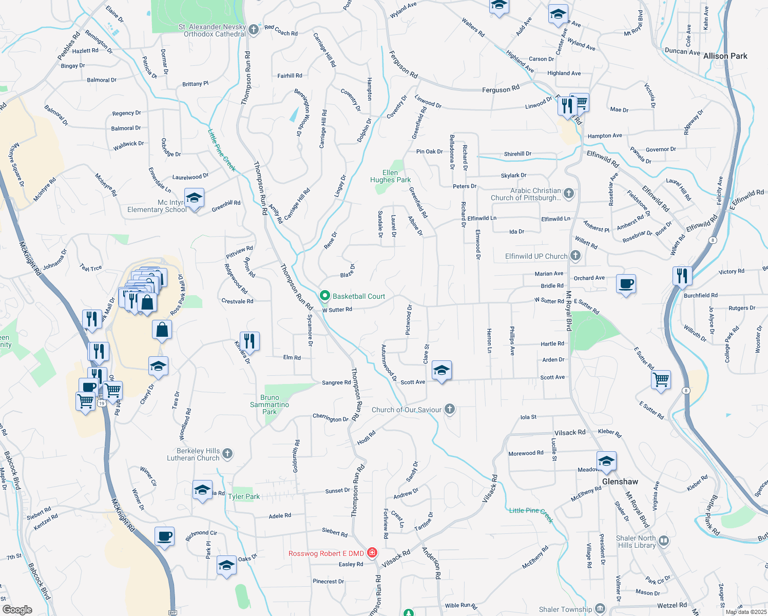 915 West Sutter Road, Glenshaw PA Walk Score