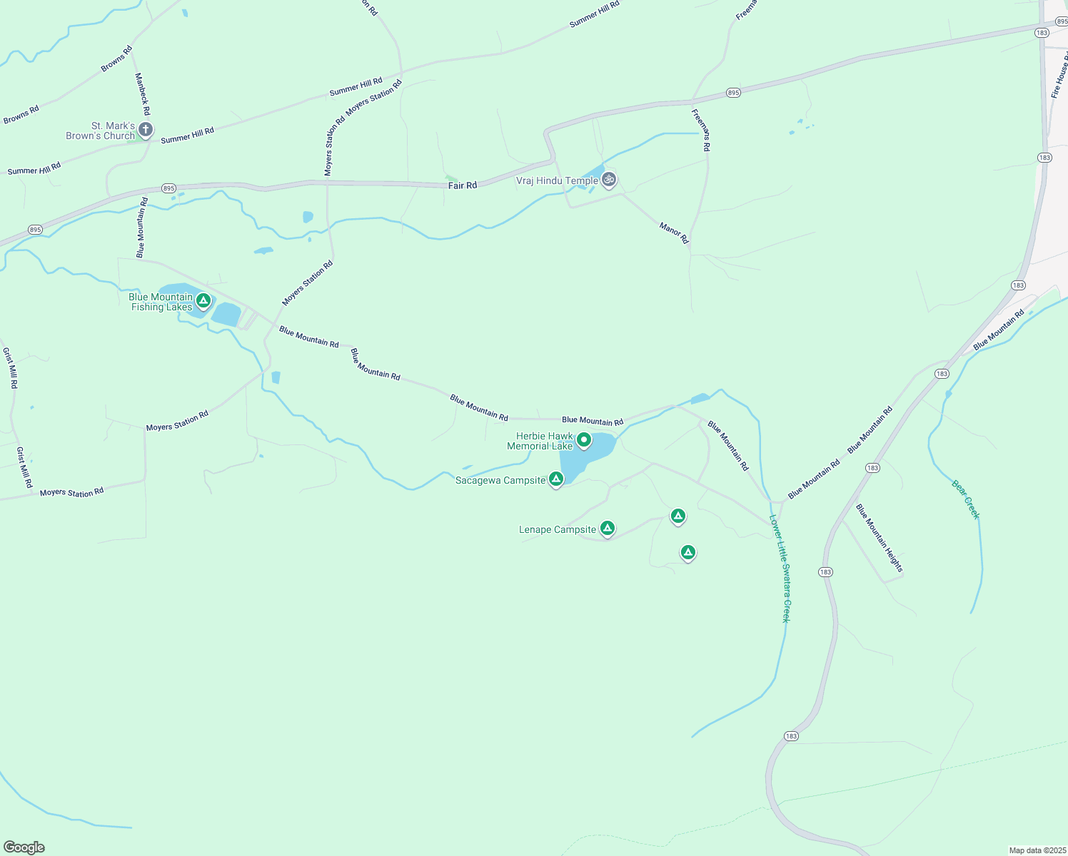 map of restaurants, bars, coffee shops, grocery stores, and more near 280 Blue Mountain Road in Schuylkill Haven