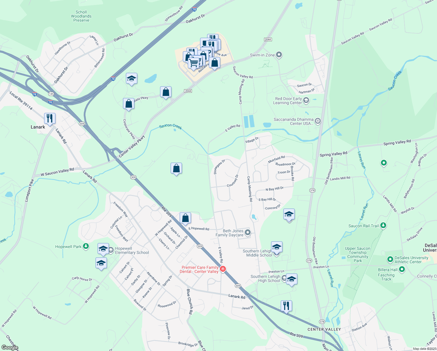 3542 Stonegate Dr, Center Valley PA Walk Score