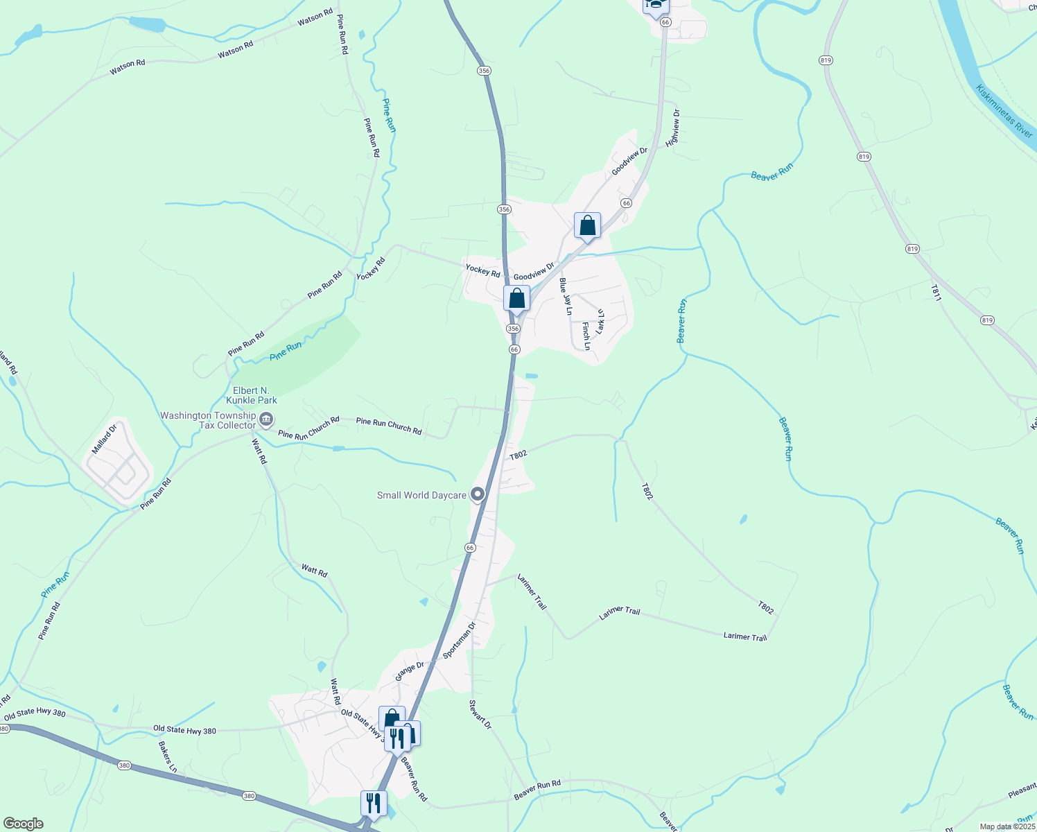 map of restaurants, bars, coffee shops, grocery stores, and more near 503 Sportsman Dr in Apollo