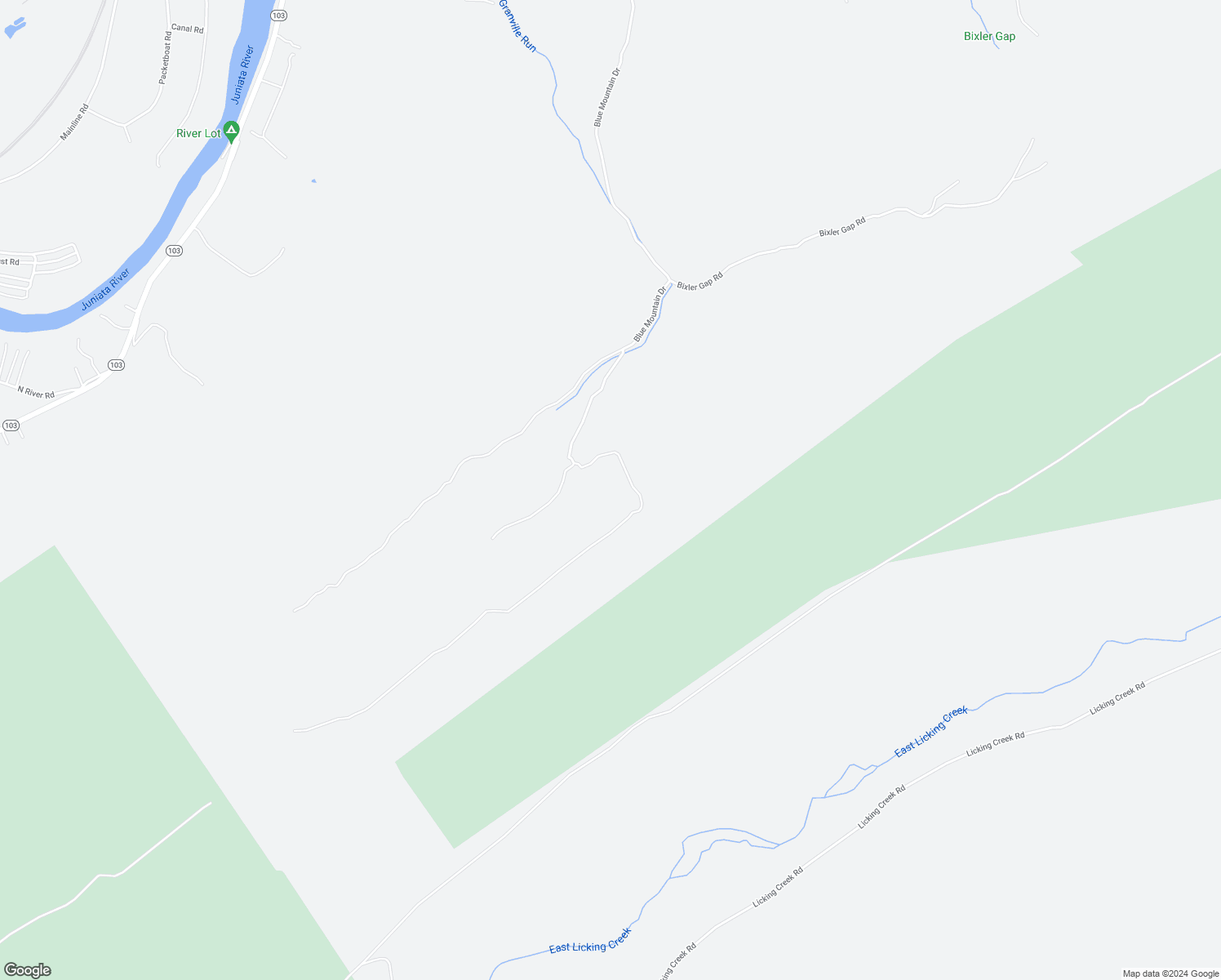 map of restaurants, bars, coffee shops, grocery stores, and more near 1237 Blue Mountain Drive in Lewistown
