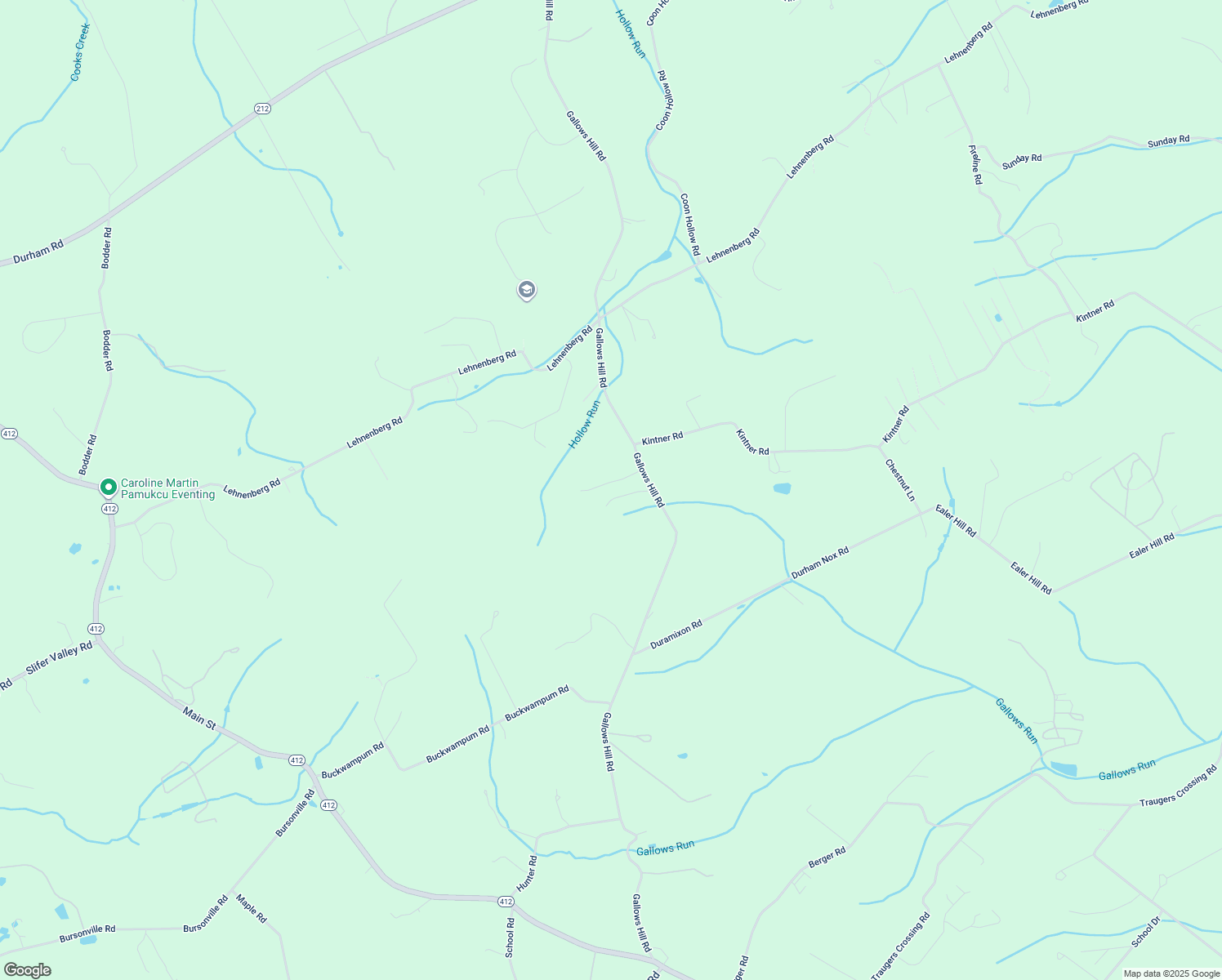 map of restaurants, bars, coffee shops, grocery stores, and more near 2548 Gallows Hill Road in Kintnersville